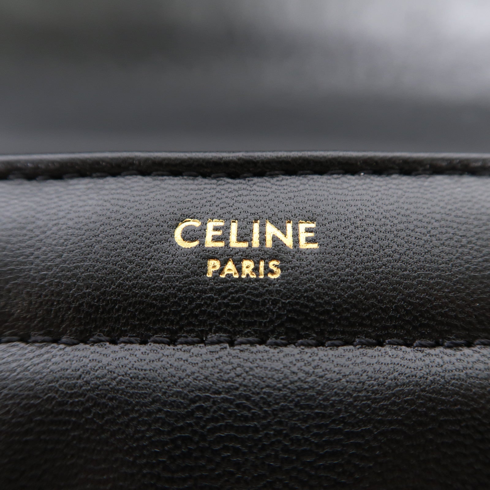 CELINE 牛皮皮革Matelasse Bag金扣鏈帶肩背袋