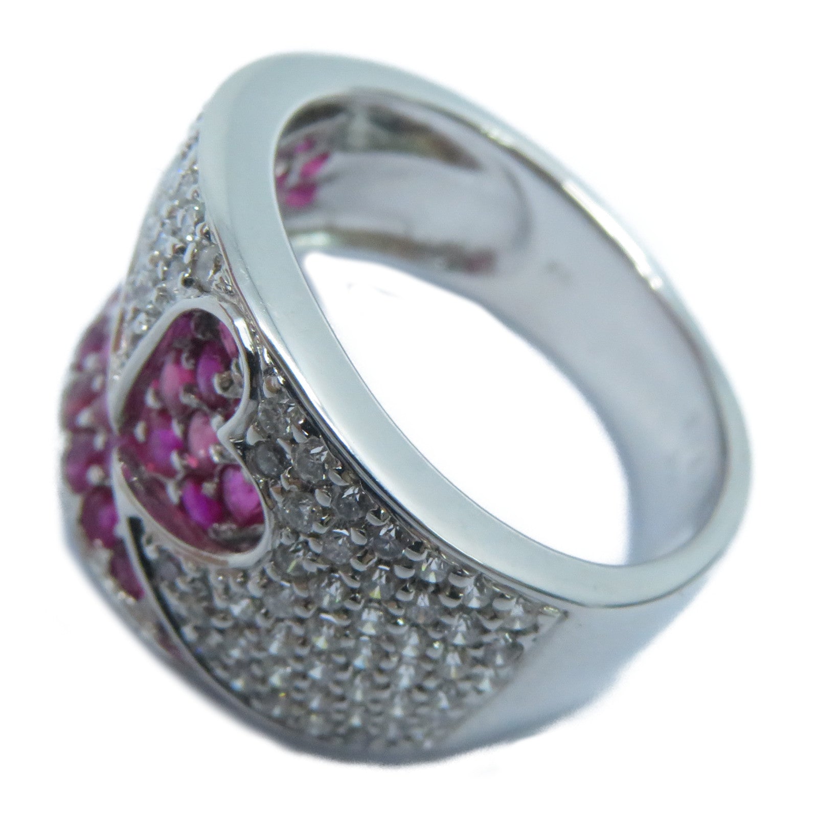 JEWELRY 【激減優惠】18K白金Ruby Diamond Ring2.12ct紅寶石/0.52ct鑽石戒指US#6