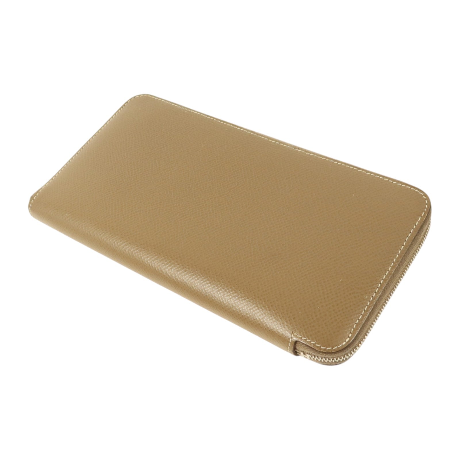 HERMES Epsom皮革Silk in Azap Long Wallet銀扣長錢包Etoupe