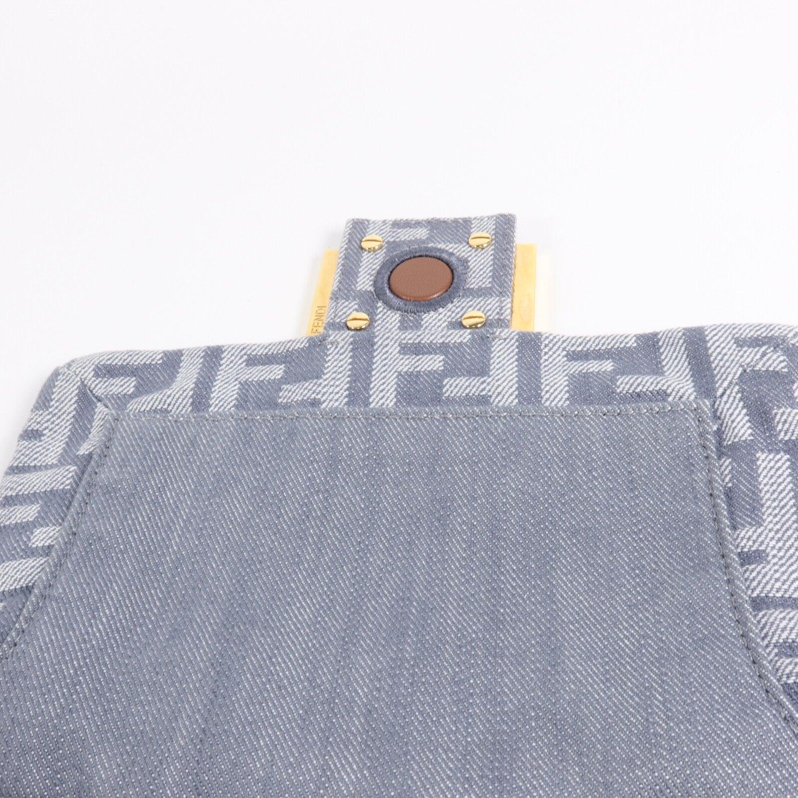 FENDI 牛仔布Mamma Baguette Small手挽肩背兩用袋