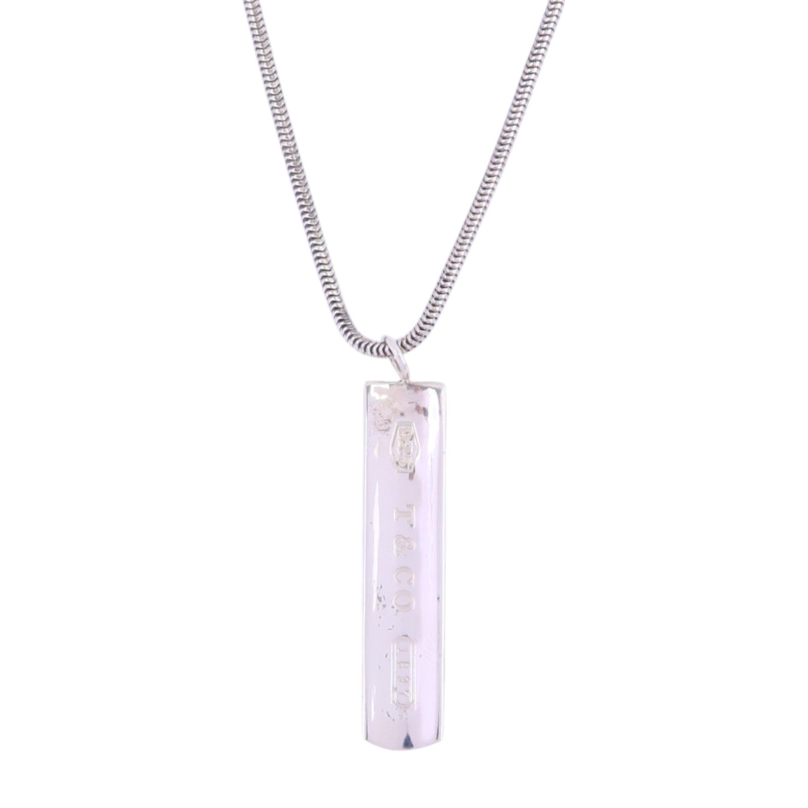 TIFFANY＆CO 925純銀1837 Bar Necklace銀扣項鏈