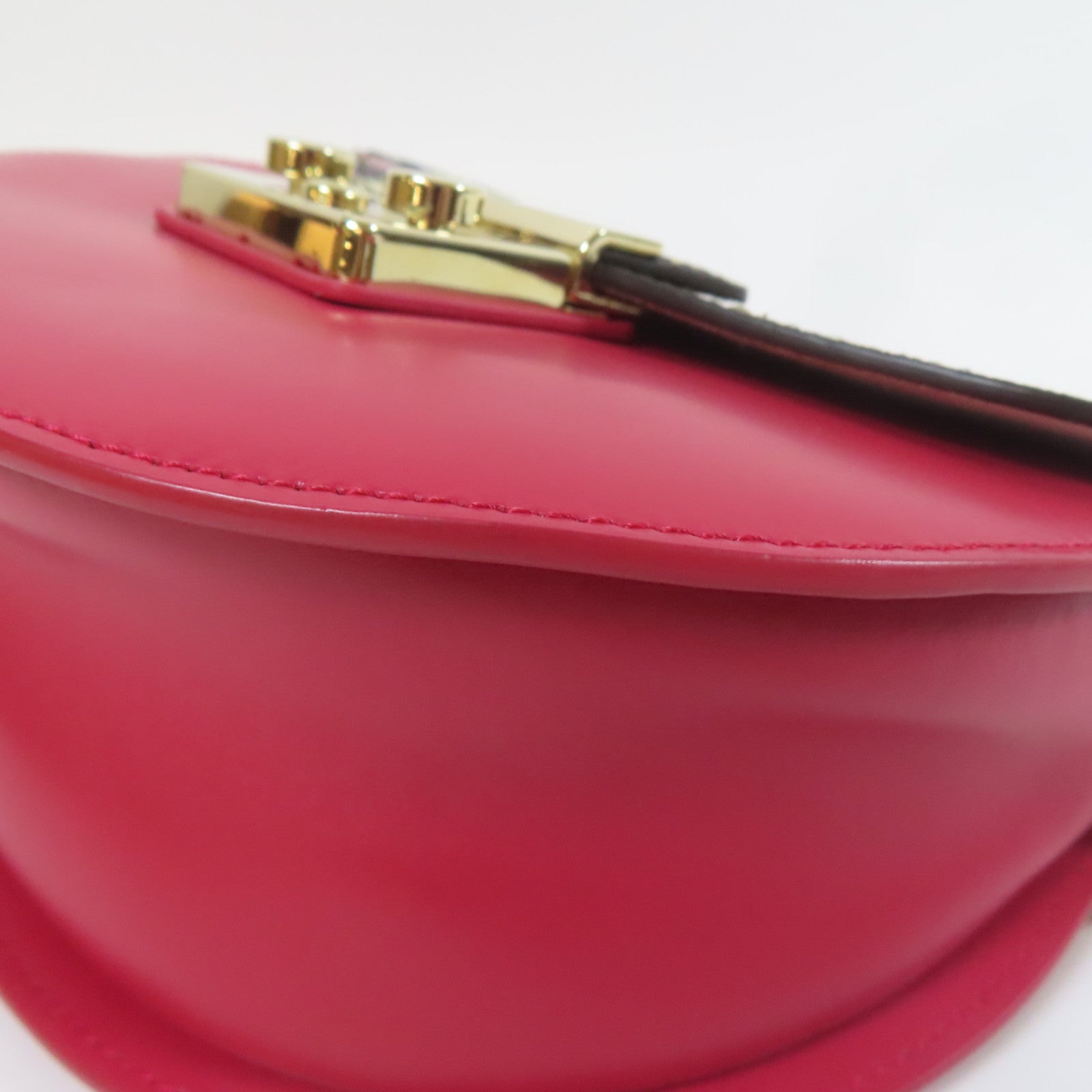 Furla 【激減優惠】牛皮皮革Shoulder Bag金扣鏈帶肩背袋紅色
