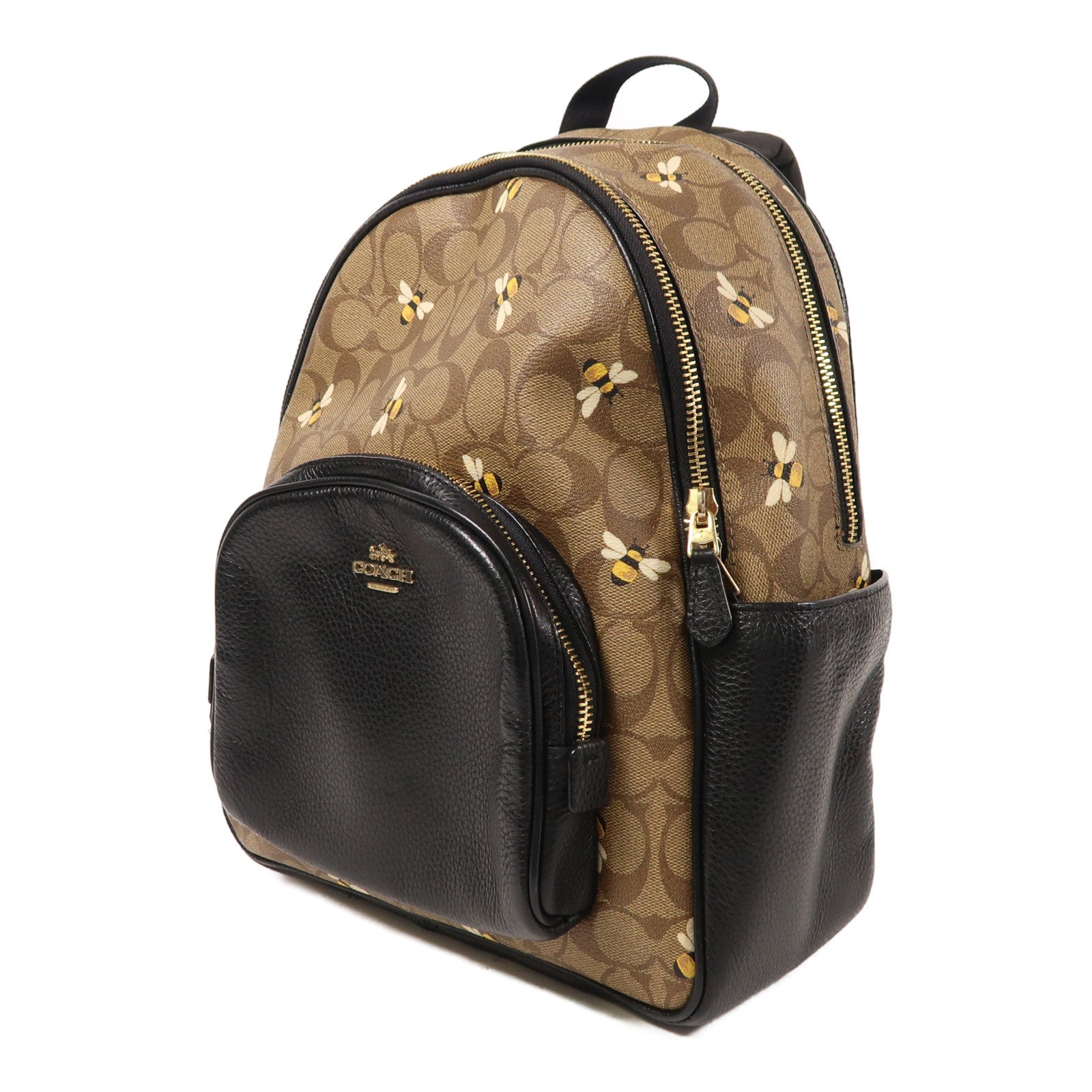 COACH 塗層帆布Backpack金扣背包