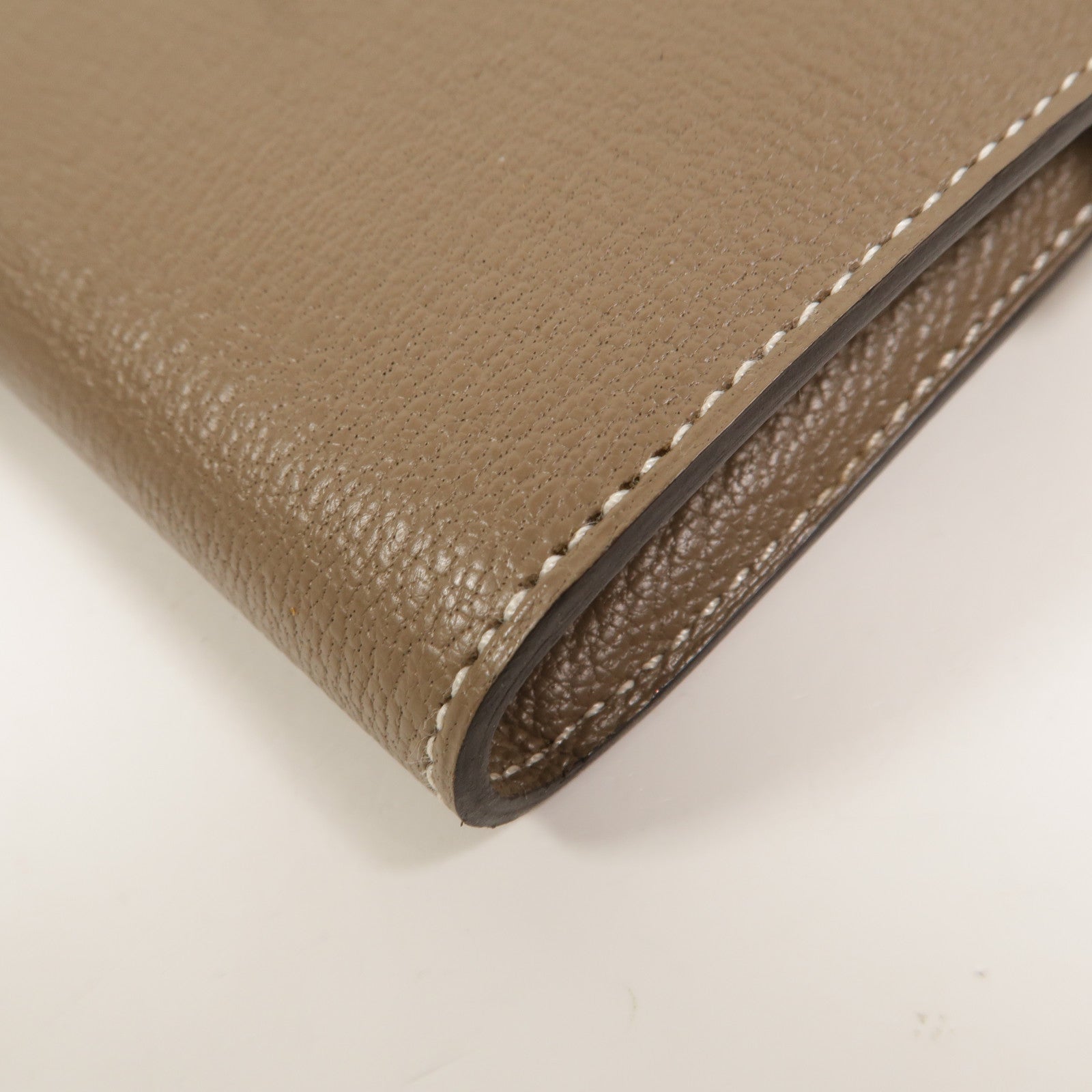 HERMES Chevre皮革Kelly Wallet長錢包Etoupe