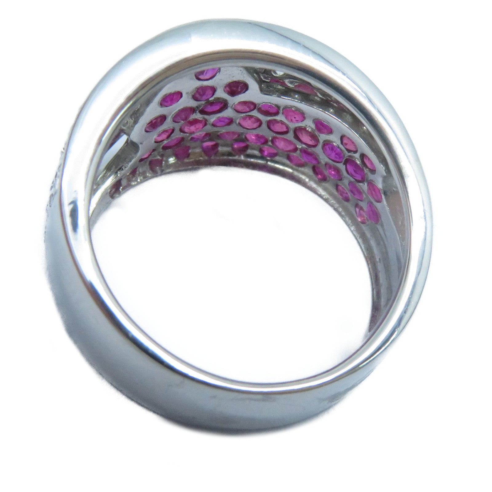 JEWELRY 【激減優惠】18K白金Ruby Diamond Ring2.12ct紅寶石/0.52ct鑽石戒指US#6
