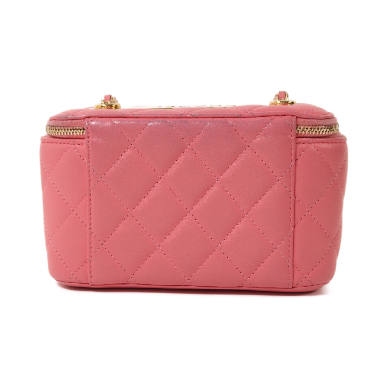 CHANEL 羊皮皮革Vanity Case金扣鏈帶肩背袋