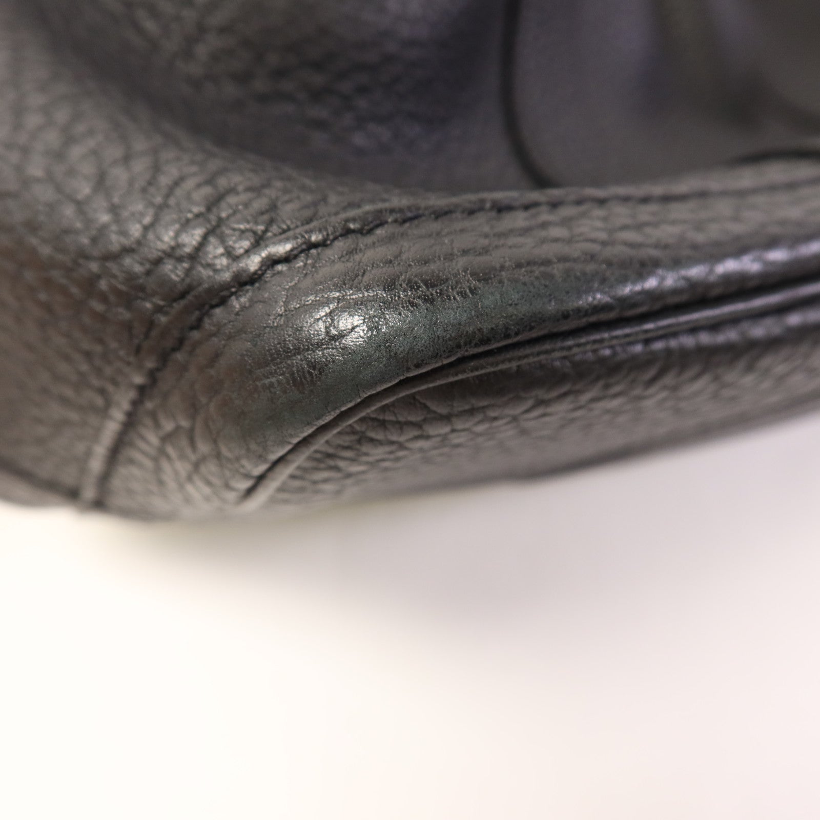 HERMES Negonda皮革Garden Party PM銀扣手挽袋Noir