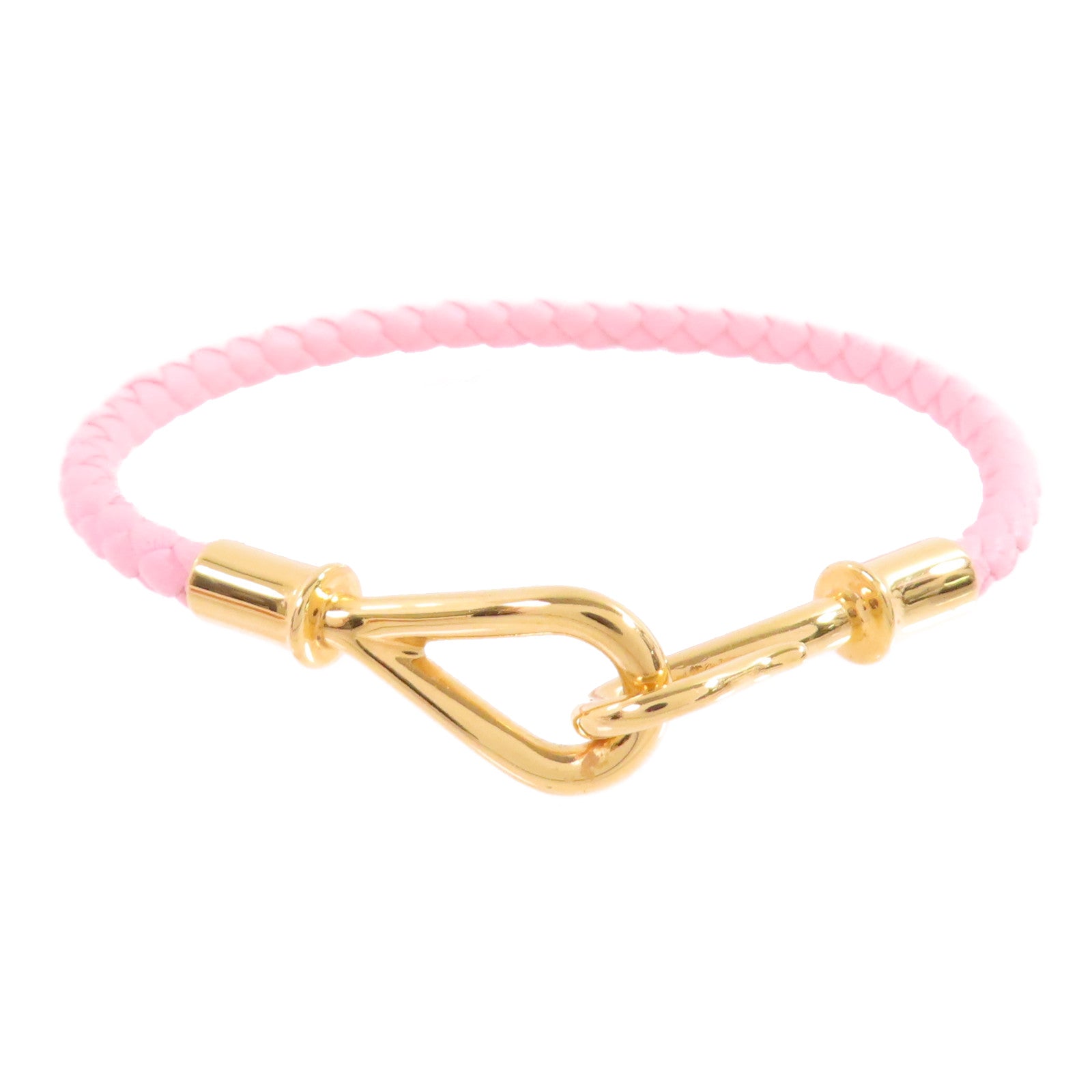HERMES GHW Jumbo H Bracelet Swift leather Metal