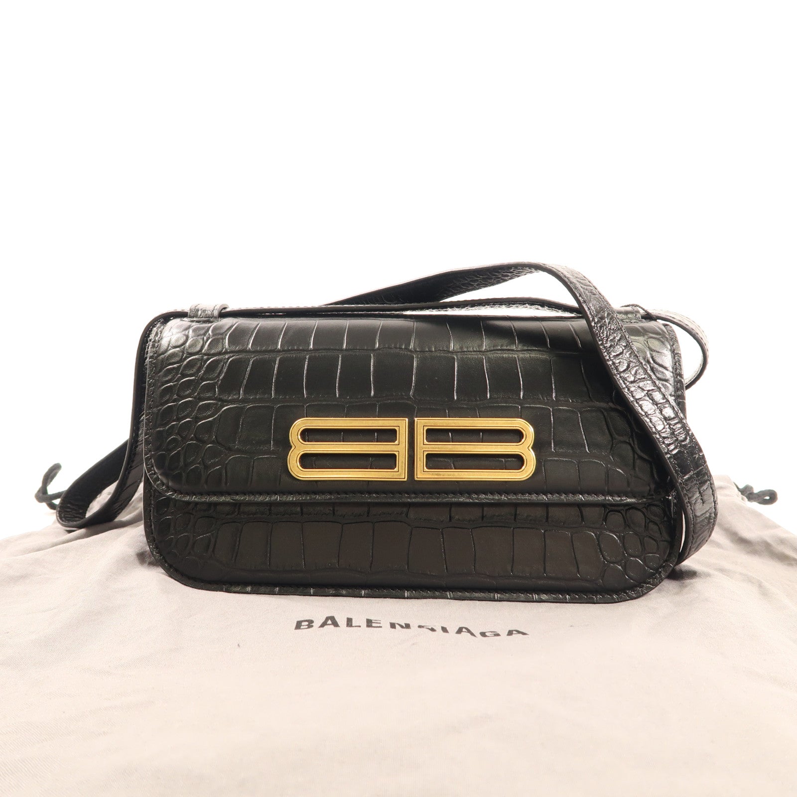 BALENCIAGA 牛皮皮革金扣Shoulder Bag肩背袋