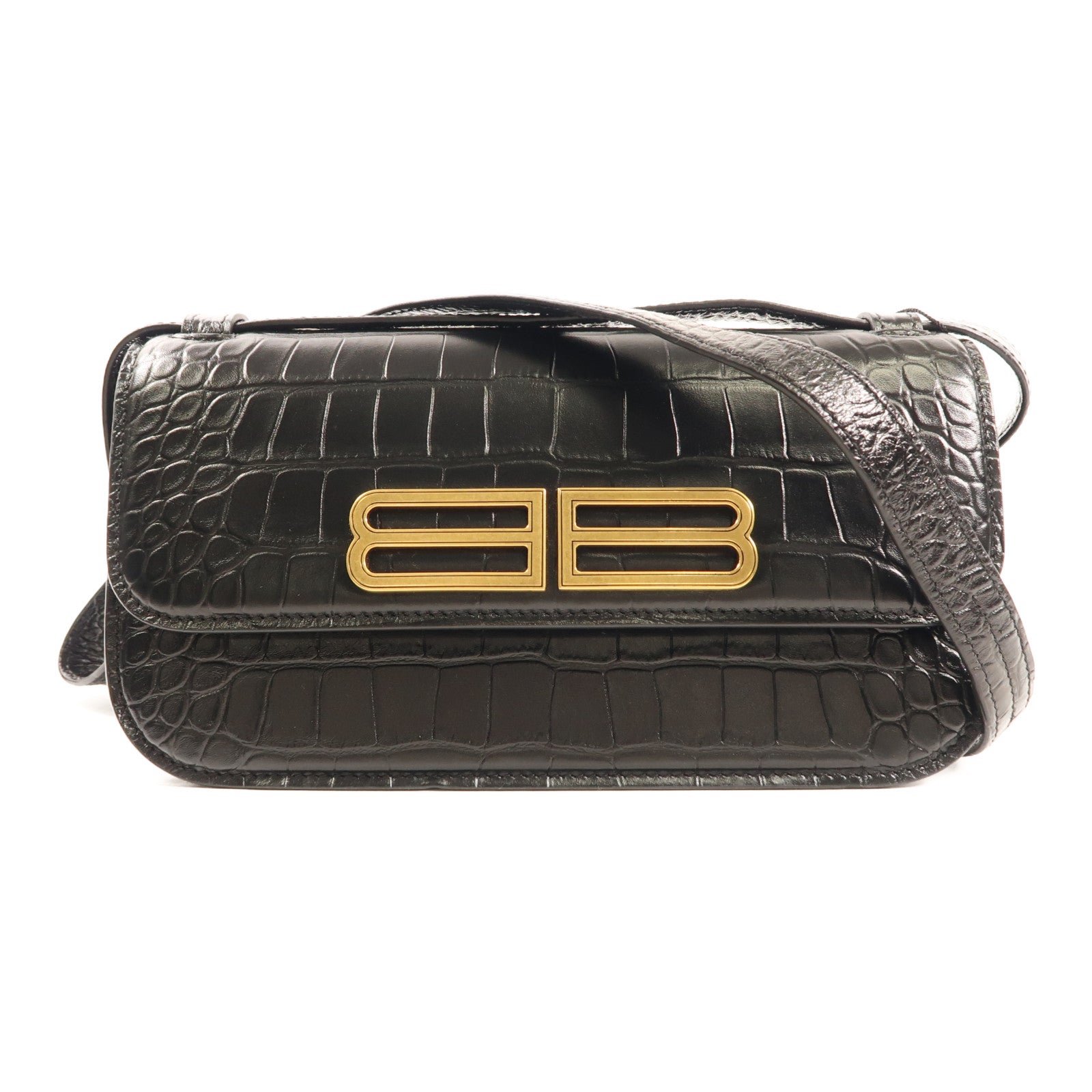 BALENCIAGA 牛皮皮革金扣Shoulder Bag肩背袋
