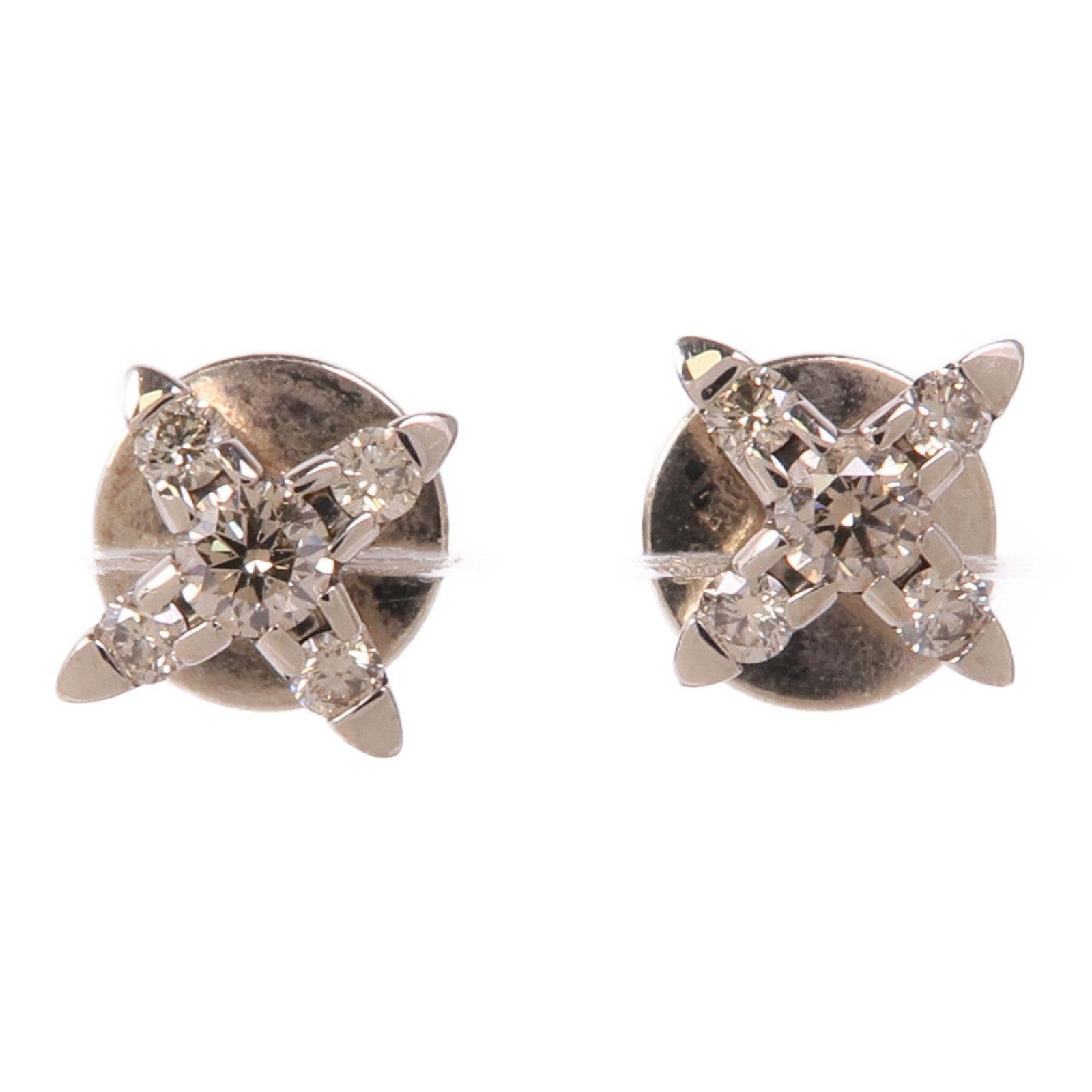 KASHIKEY 18K白金Brown Diamond Earrings鑽石耳環