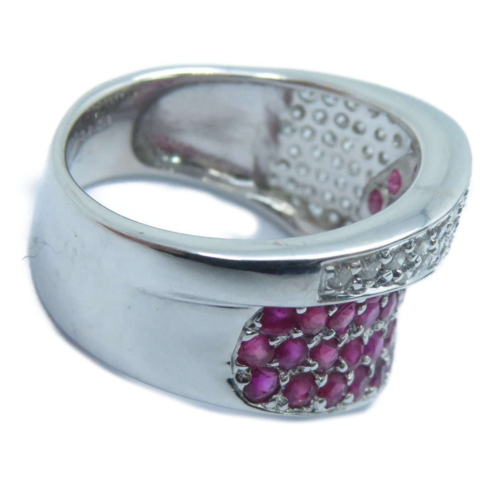 JEWELRY 【激減優惠】18K白金Ruby Diamond Ring2.12ct紅寶石/0.52ct鑽石戒指US#6