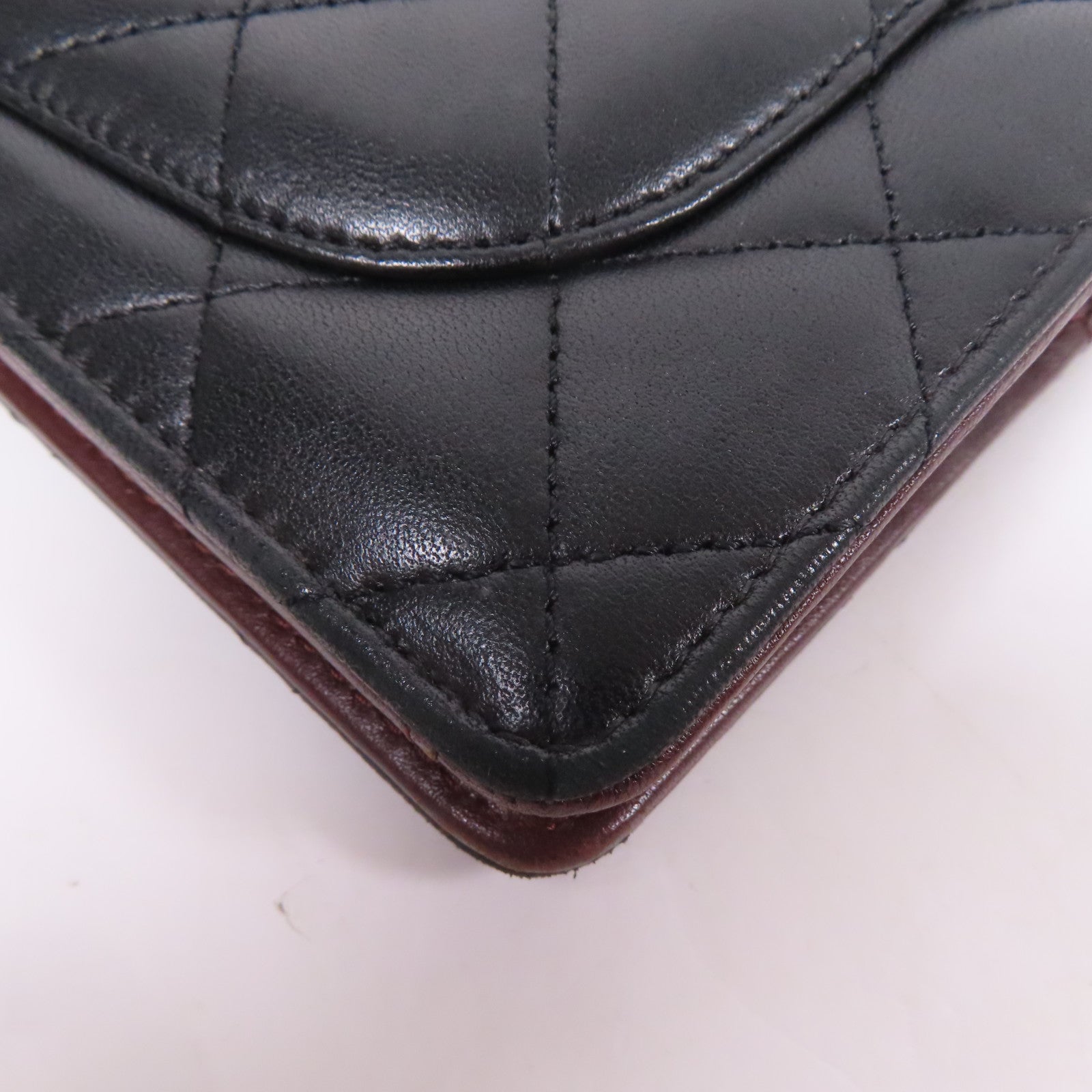 CHANEL CC SHW Long Wallet Lambskin Leather Black