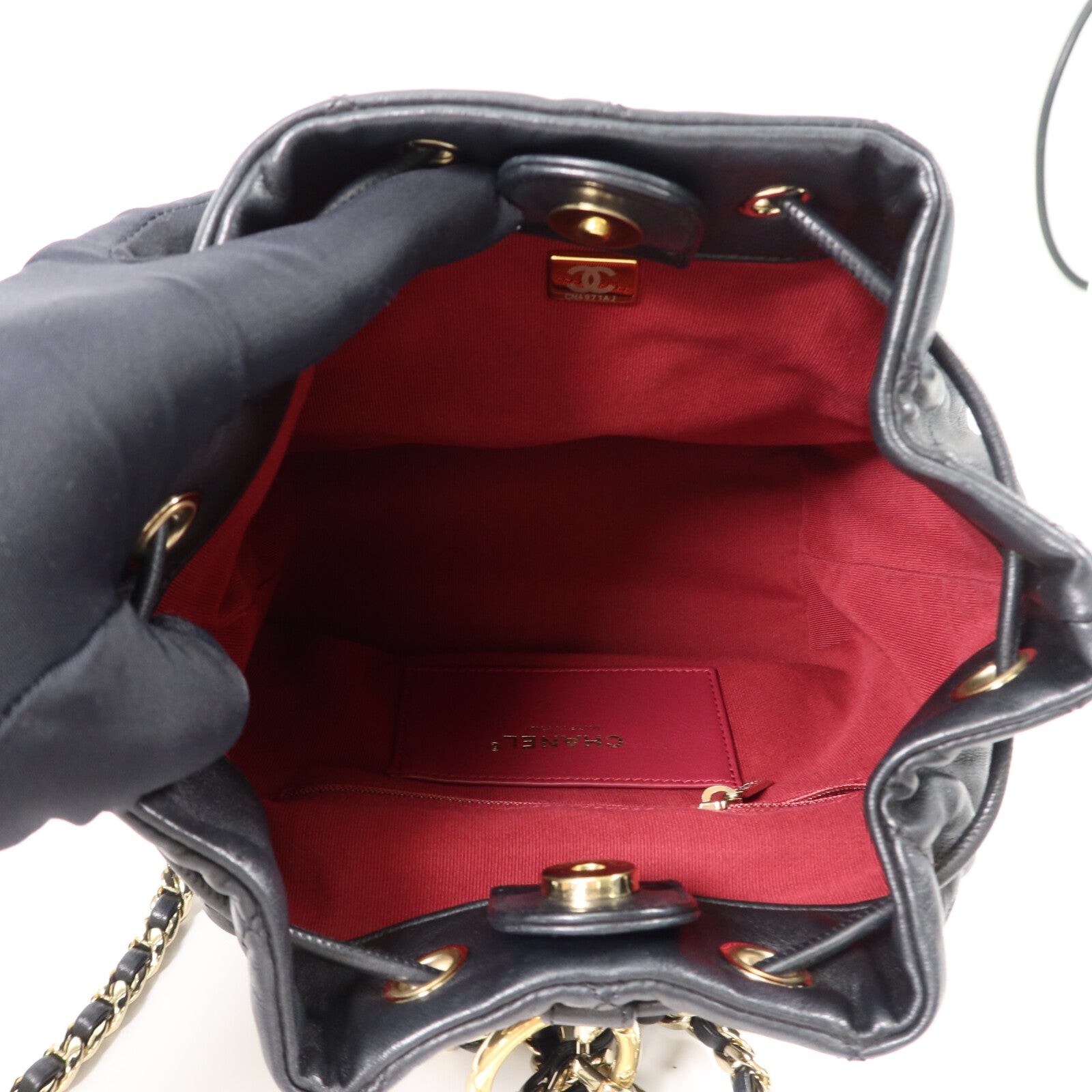 CHANEL 羊皮皮革Backpack背包