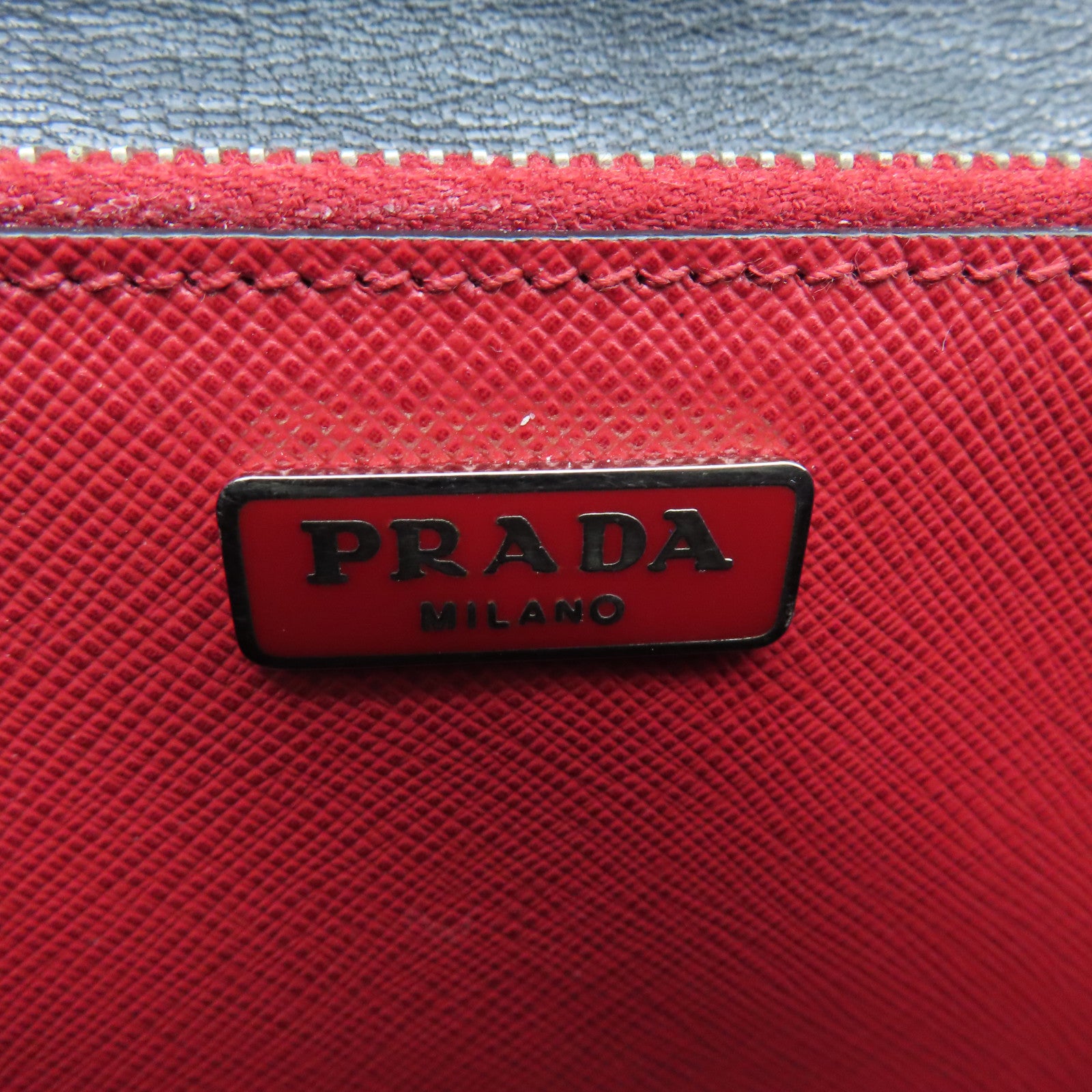 PRADA cowhide leather Shoulder Bag silver buckle handle shoulder bag red