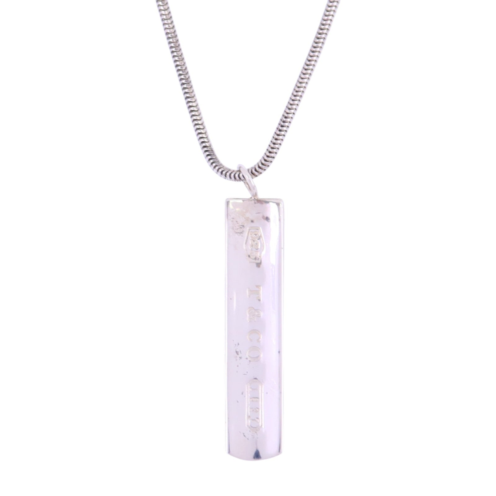 TIFFANY＆CO 925純銀1837 Bar Necklace銀扣項鏈