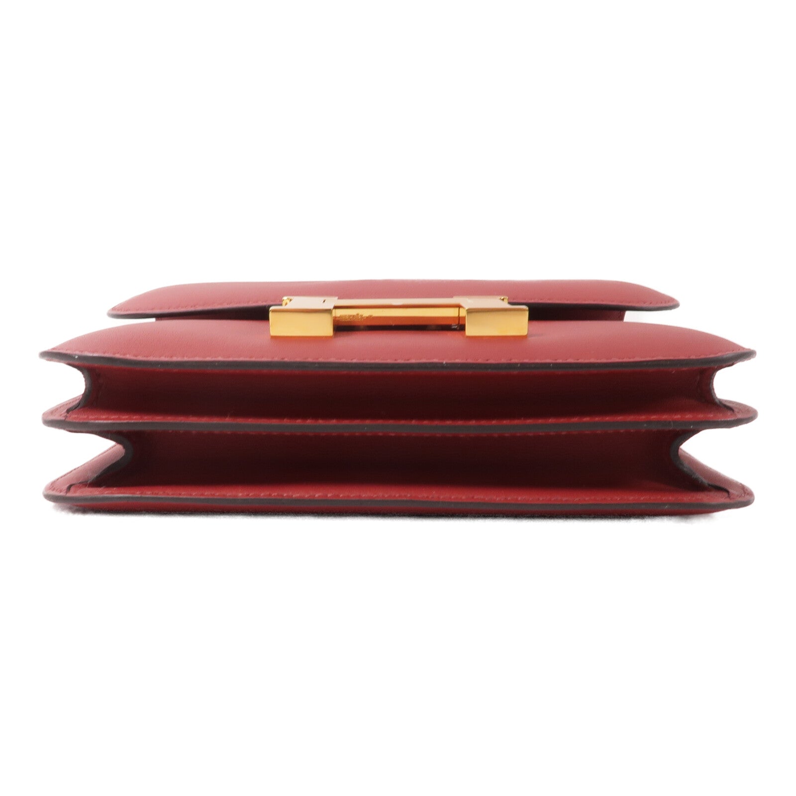 HERMES Swift皮革Constance Mini肩背袋Rouge Grenat