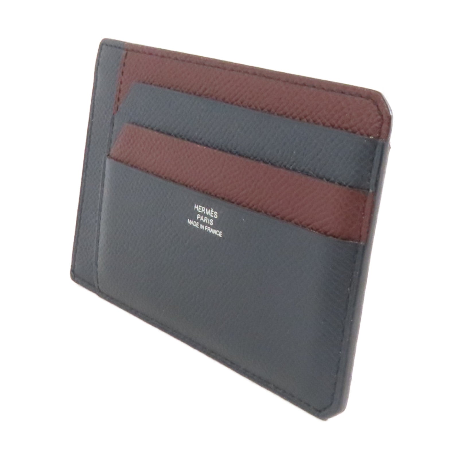 HERMES Epsom皮革Card Case卡片套藍色/紅色