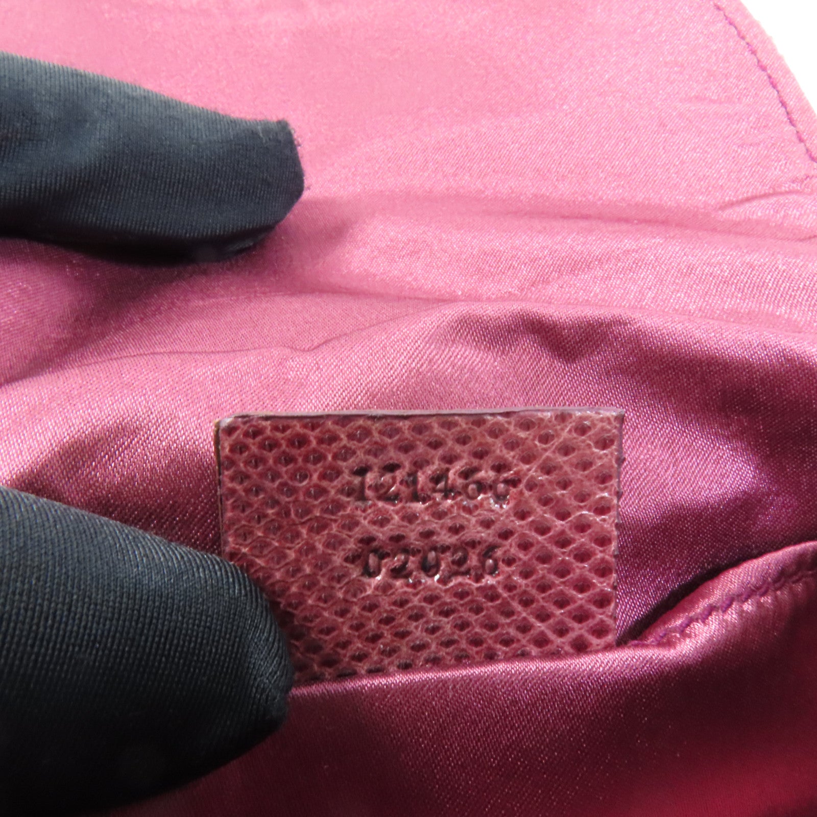 GUCCI 絲質/蜥蜴皮革Horsebit 1955金扣肩背袋