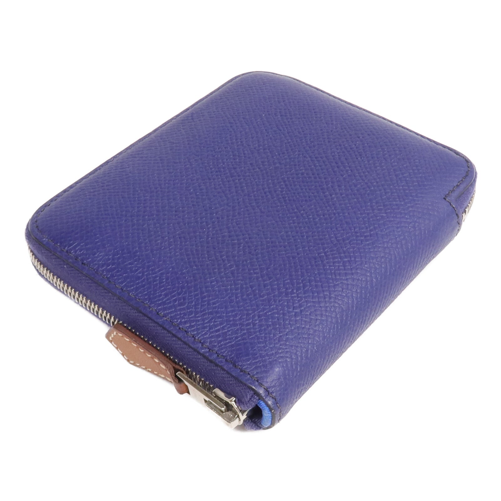 HERMES Epsom皮革Silk In Compact Wallet錢包Ultraviolet