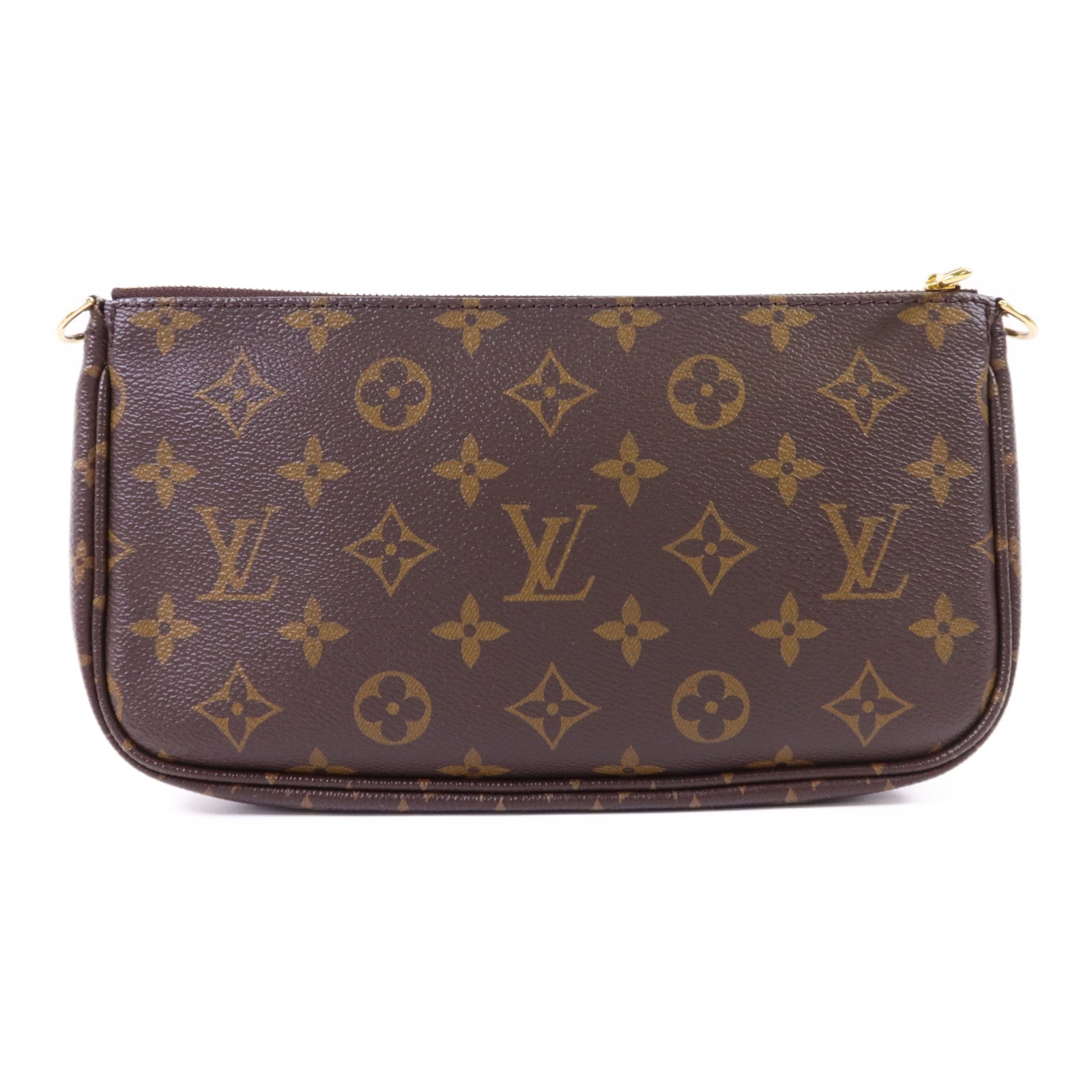 LOUIS VUITTON Monogram Multi Pochette Accessories金扣鏈帶手挽肩背兩用袋