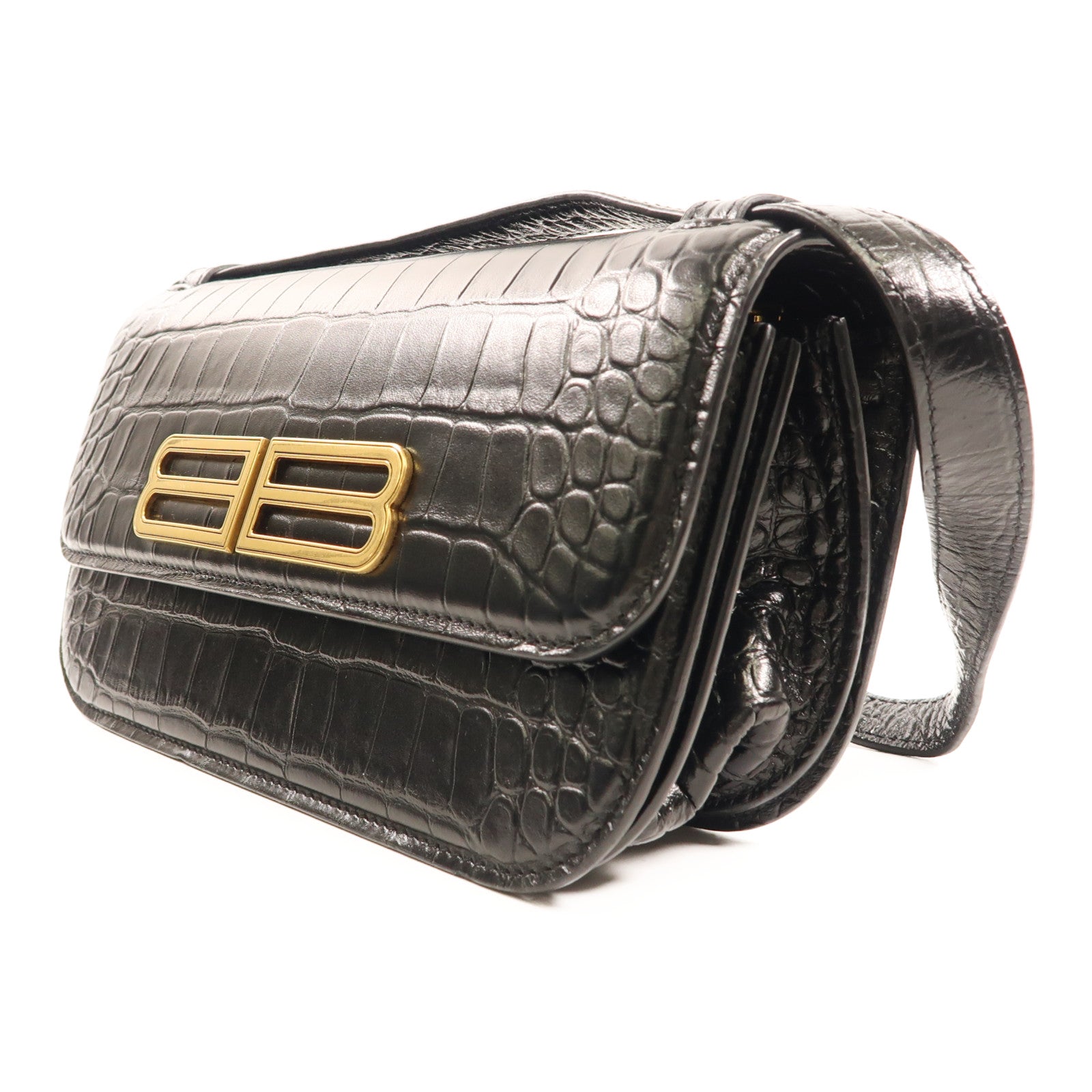 BALENCIAGA 牛皮皮革金扣Shoulder Bag肩背袋