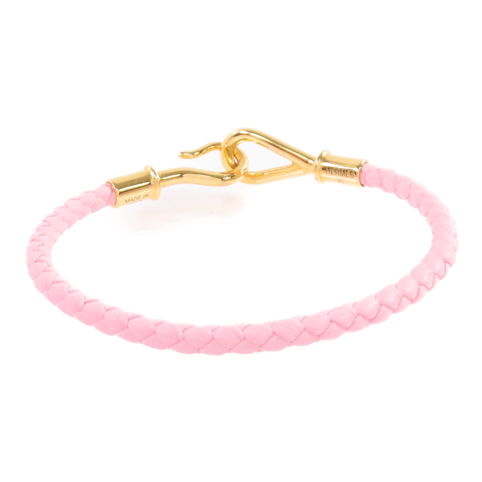 HERMES GHW Jumbo H Bracelet Swift leather Metal