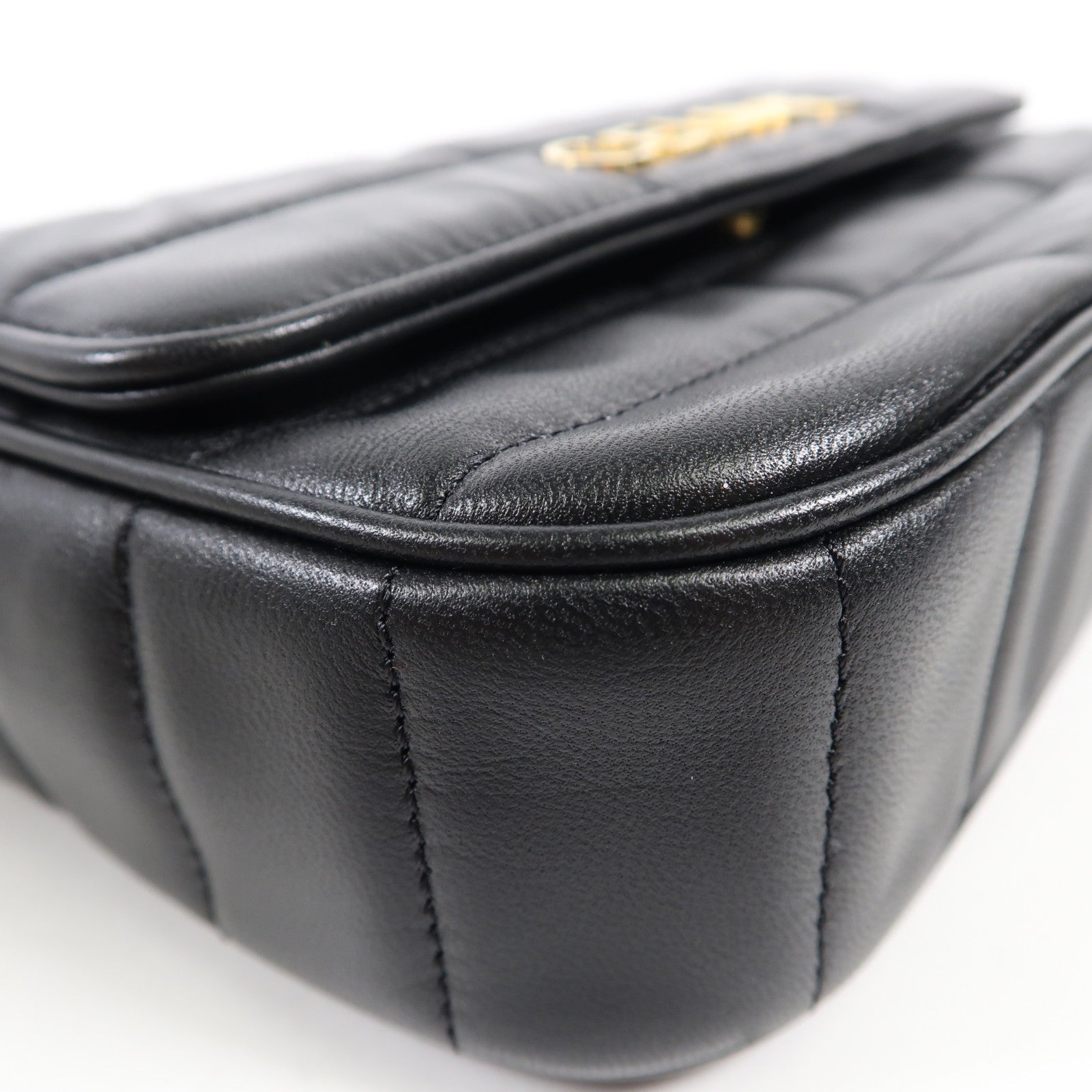 CELINE 牛皮皮革Matelasse Bag金扣鏈帶肩背袋