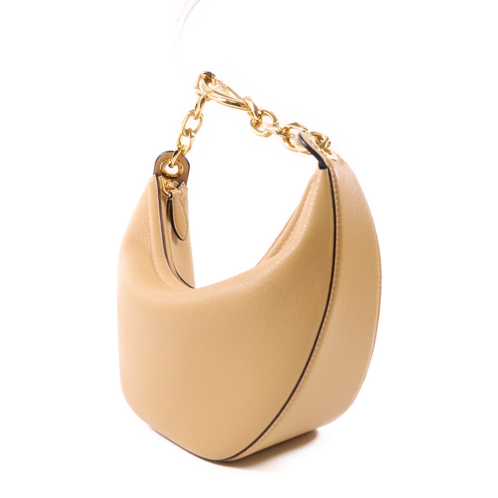 Valentino GHW Vlogo Moon Small Hobo Bag 2 Way Bag 5W2B0Q42JDKGH9 Calfskin Brown