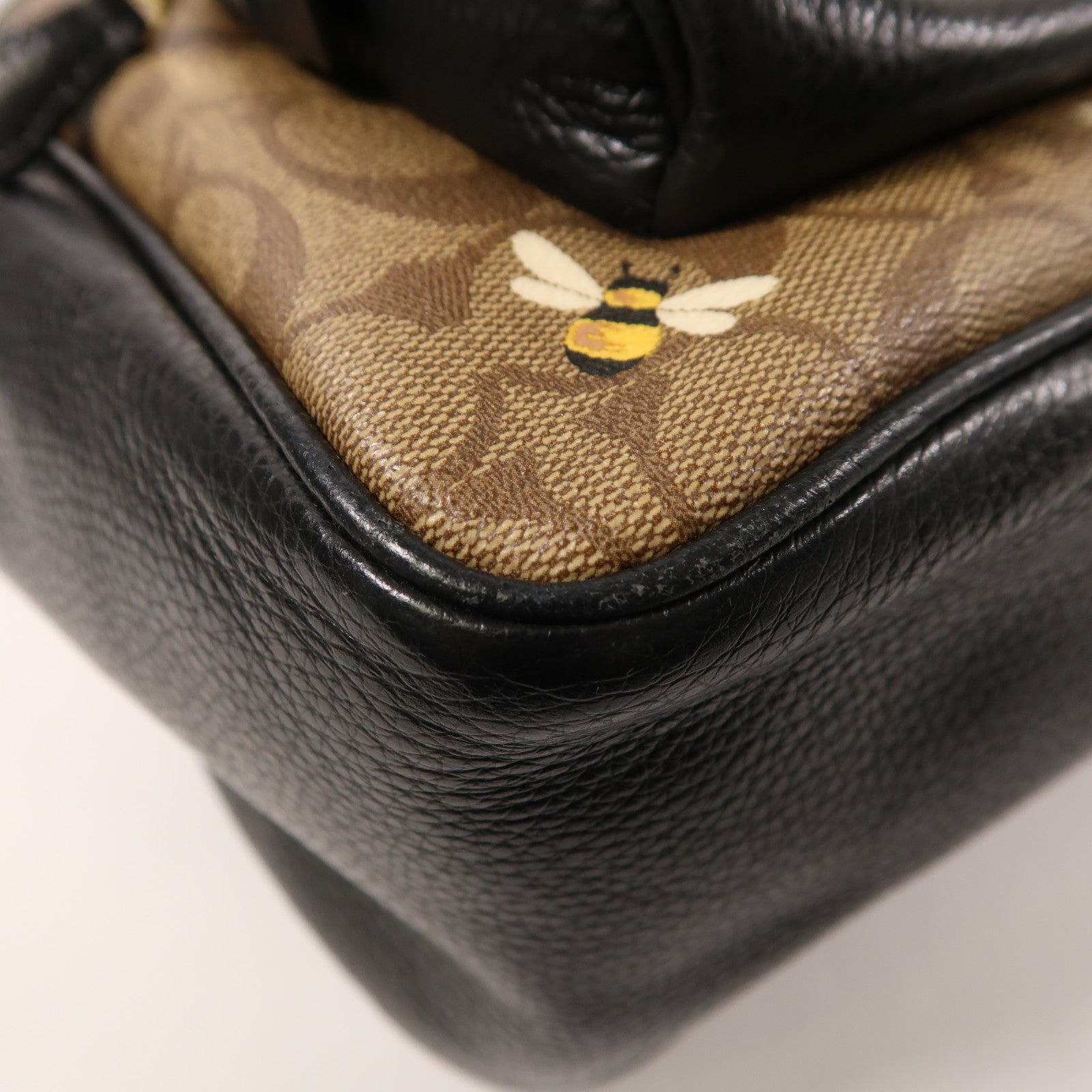 COACH 塗層帆布Backpack金扣背包