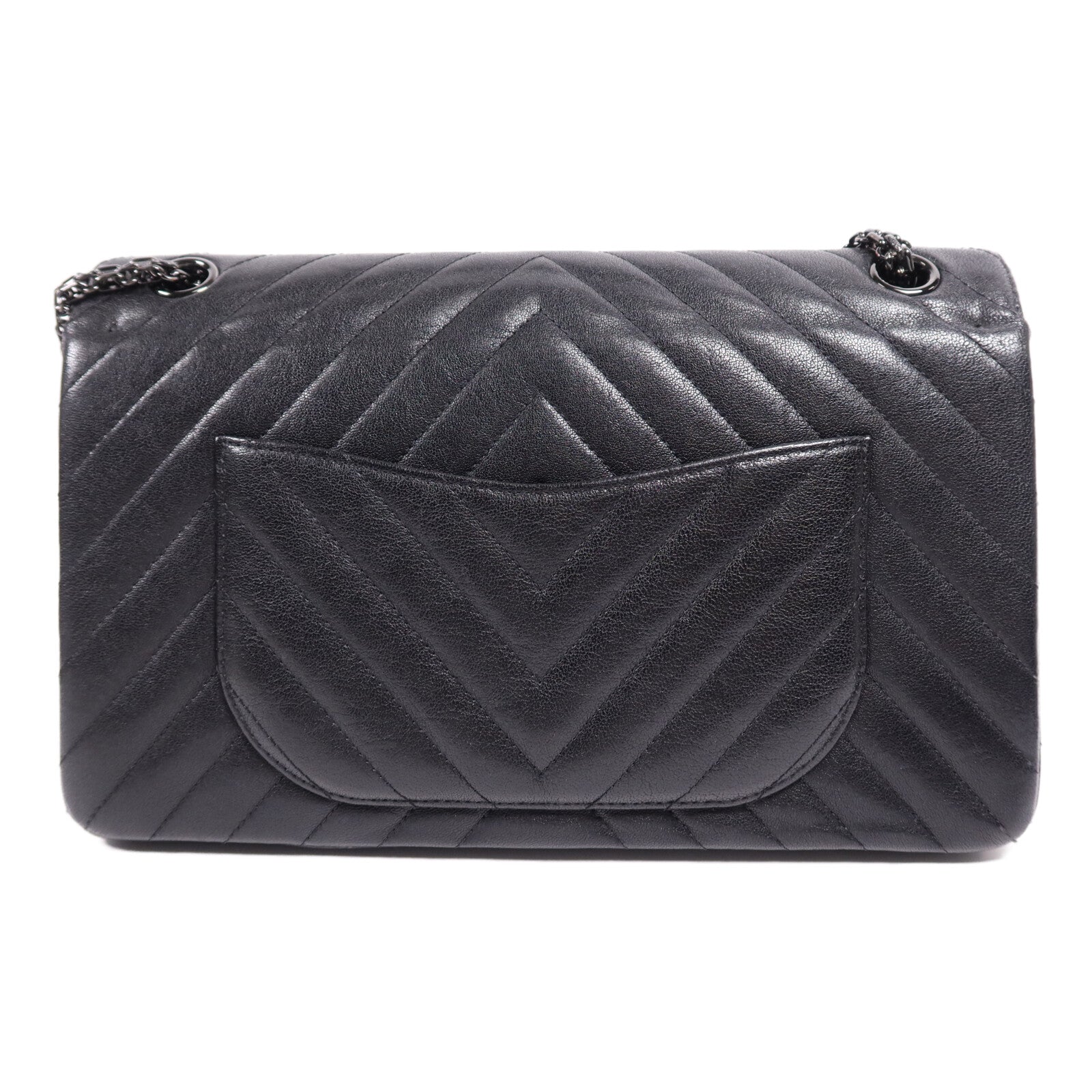 CHANEL 牛皮皮革2.55 (28cm)鏈帶肩背袋