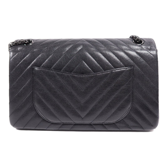 CHANEL 牛皮皮革2.55 (28cm)鏈帶肩背袋