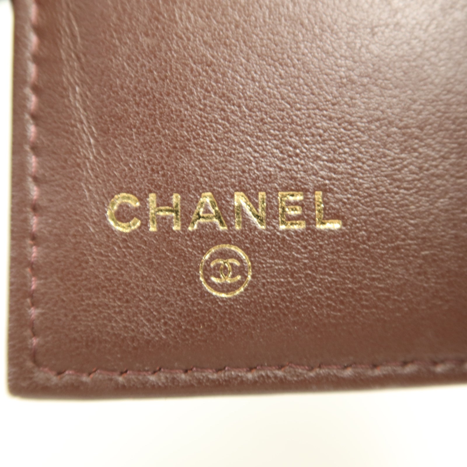 CHANEL 牛皮皮革Wallet金扣錢包