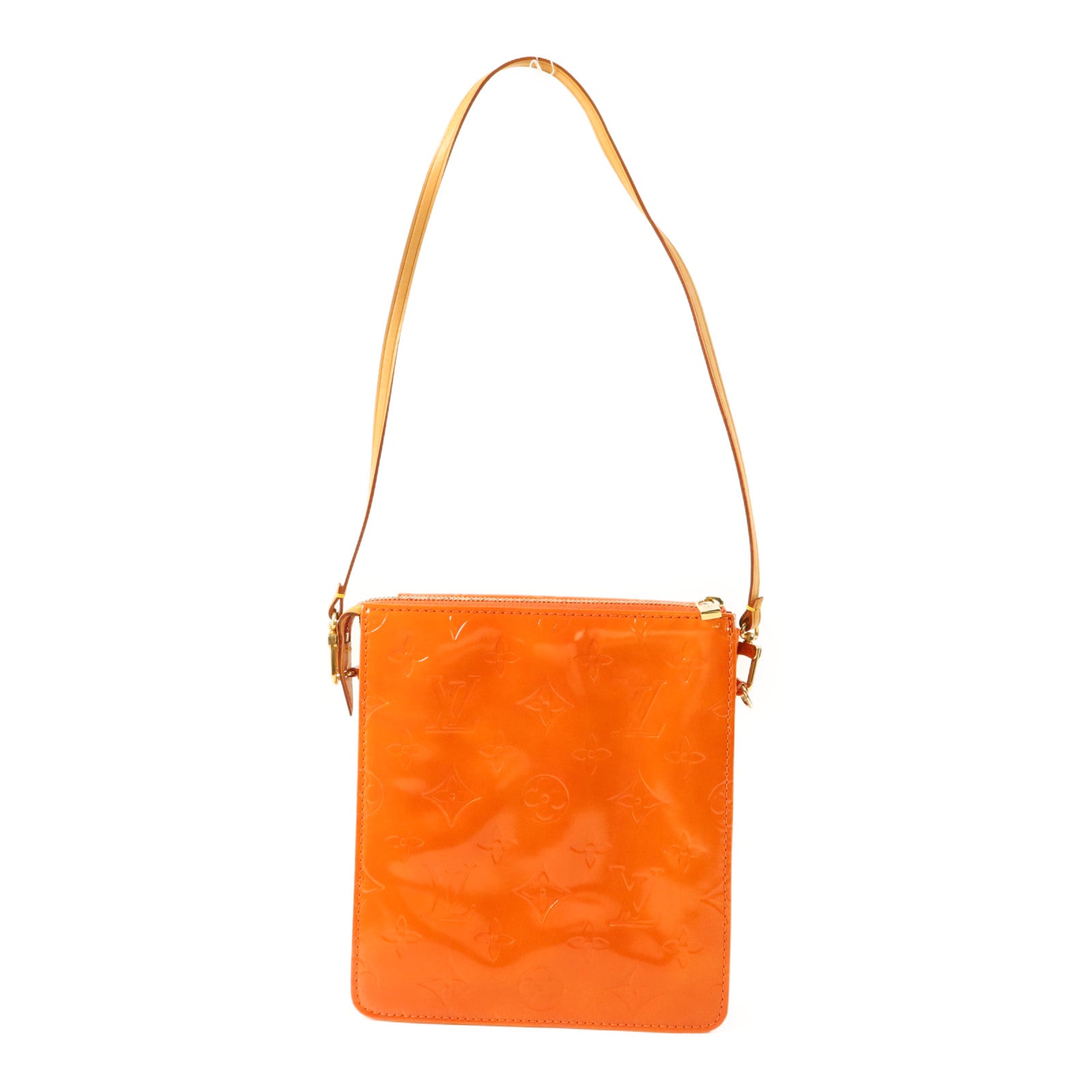 LOUIS VUITTON Monogram Vernis Motto Accessory Pouch金扣肩背袋