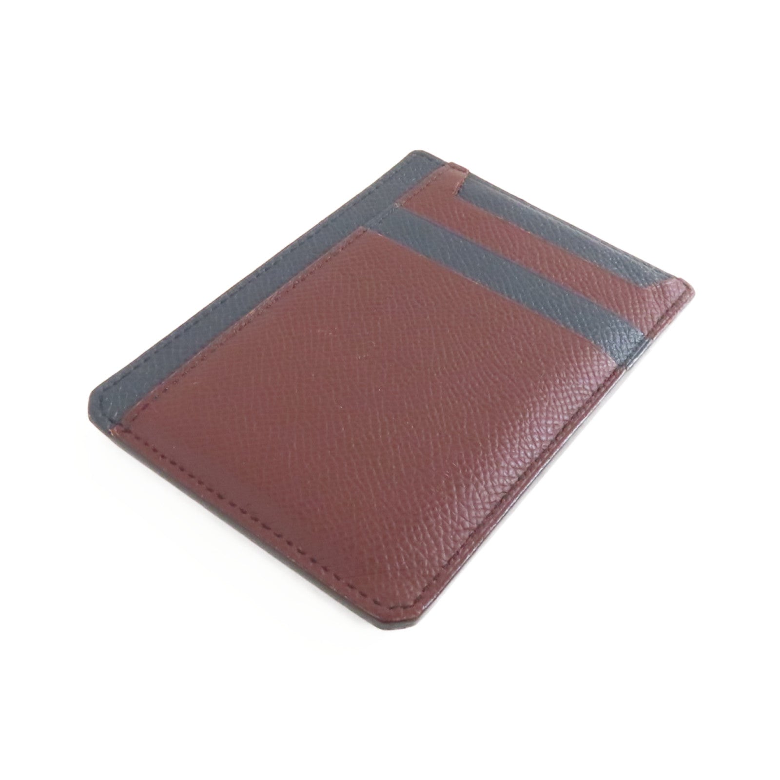 HERMES Epsom皮革Card Case卡片套藍色/紅色