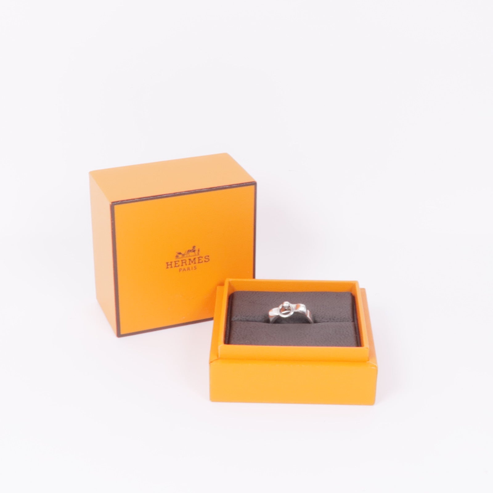 HERMES 【激減優惠】925純銀CDC Collier de chien ring戒指Hermes#52/US#6