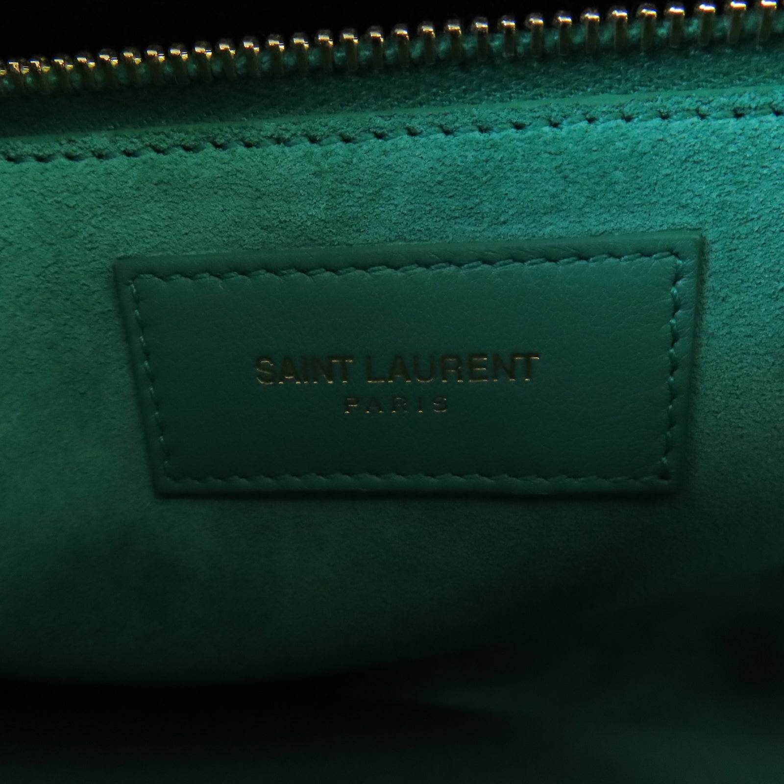 SAINT LAURENT 【激減優惠】牛皮皮革Sac De Jour Bag金扣手挽肩背兩用袋綠色