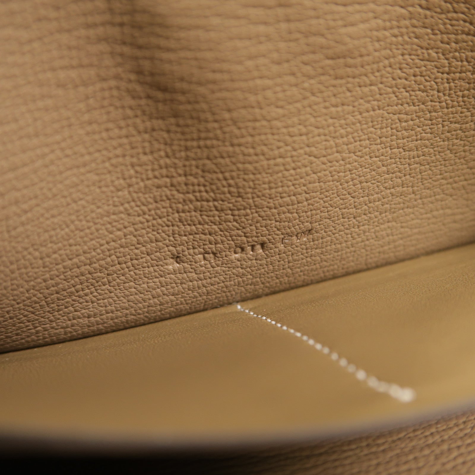 HERMES Chevre皮革Kelly Wallet長錢包Etoupe