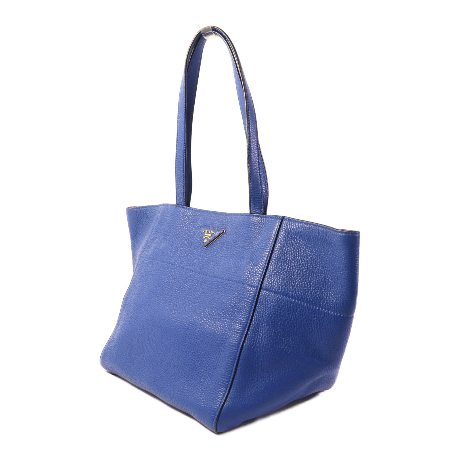 PRADA 牛皮皮革Tote Bag金扣肩背袋