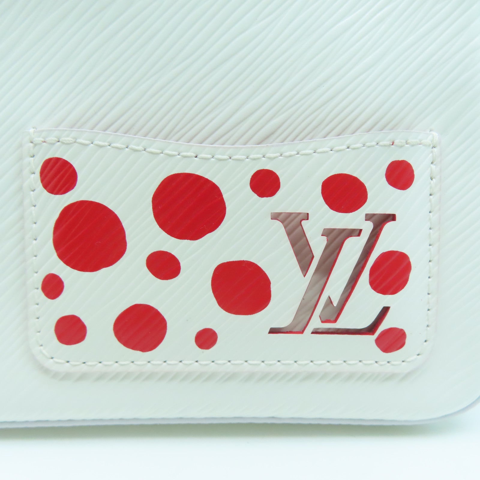 LOUIS VUITTON 【激減優惠】Epi LV x YK Marellini銀扣手挽肩背兩用袋白色/紅色