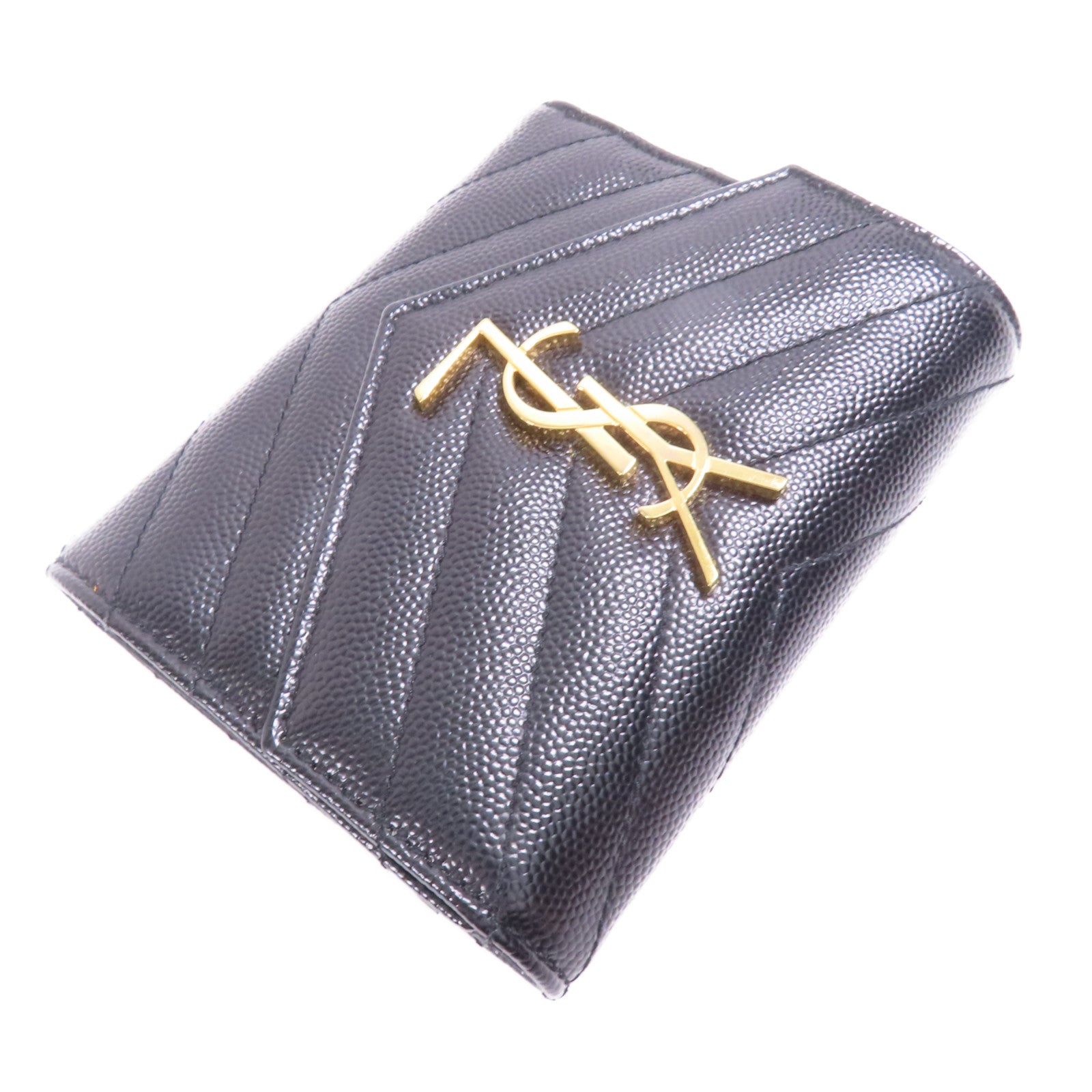 SAINT LAURENT 牛皮皮革Wallet金扣錢包