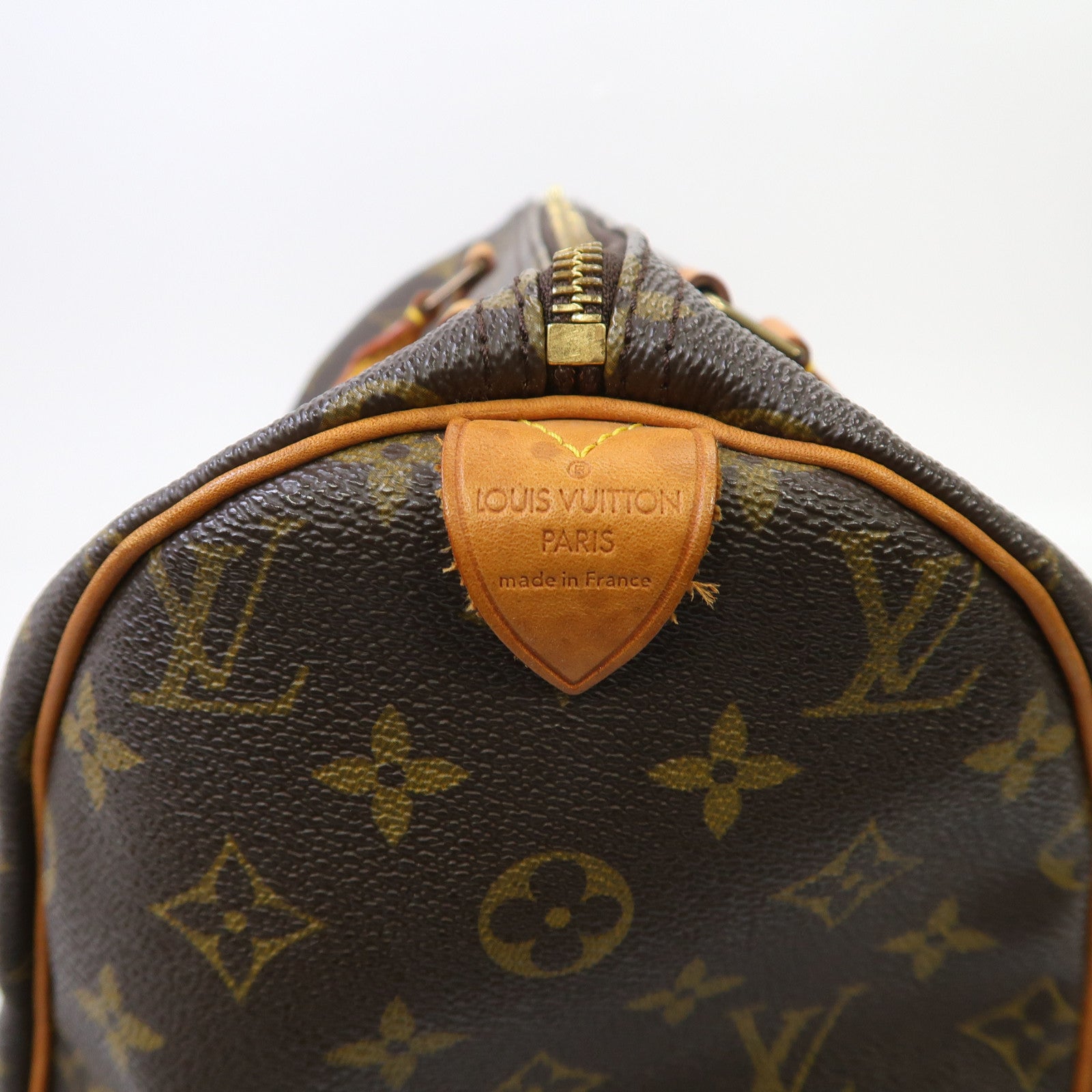 LOUIS VUITTON Monogram Speedy 30金扣手挽袋啡色