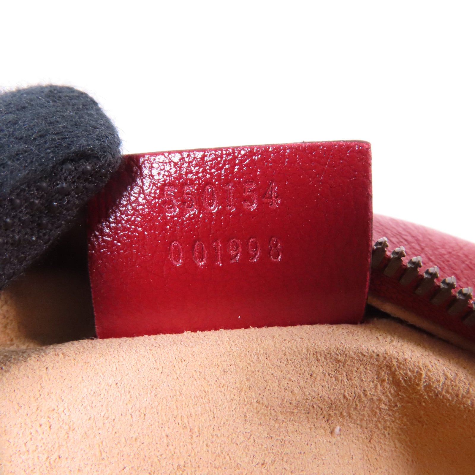 GUCCI GHW GG Marmont Chain Shoulder Bag 550154 Calfskin Leather Red
