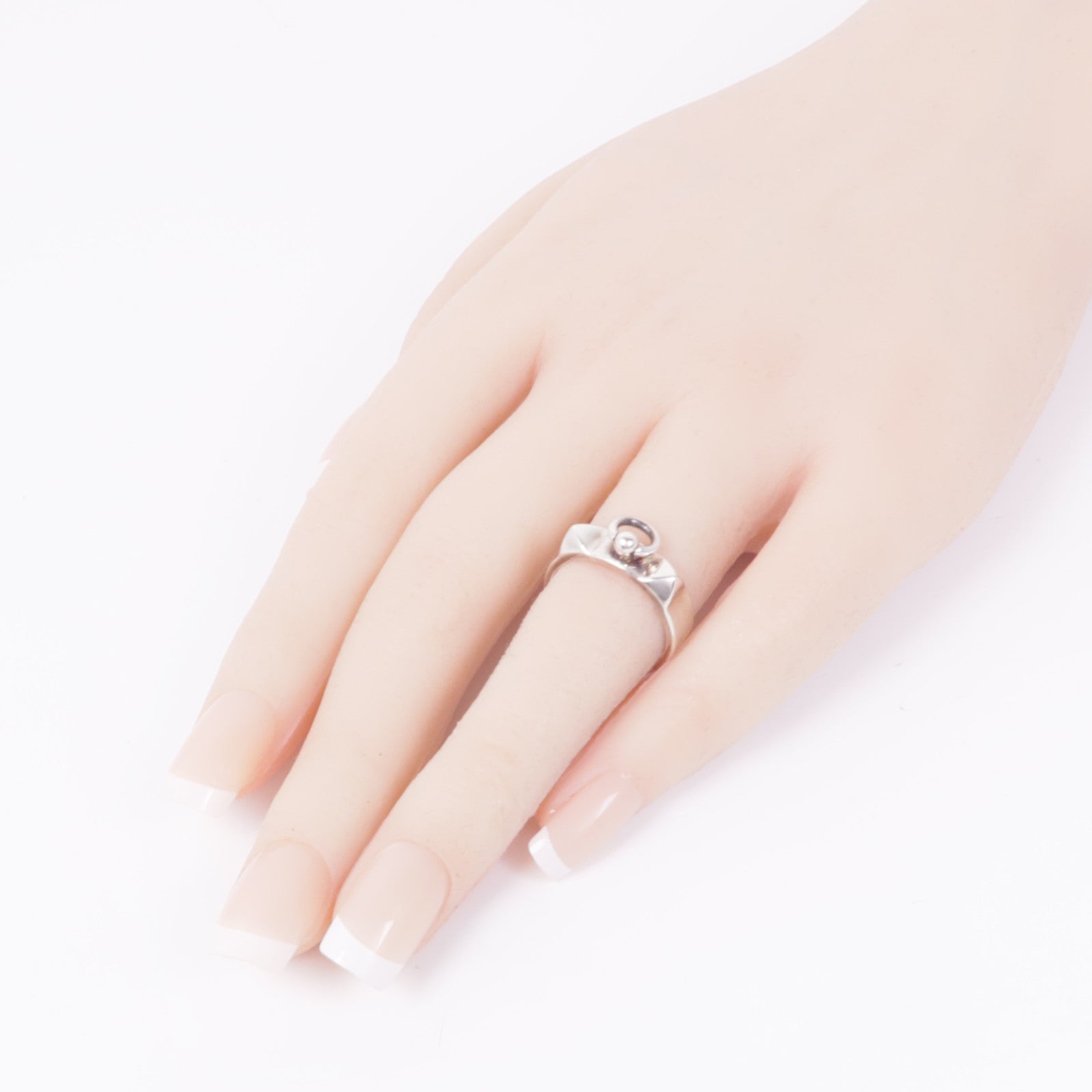 HERMES 【激減優惠】925純銀CDC Collier de chien ring戒指Hermes#52/US#6