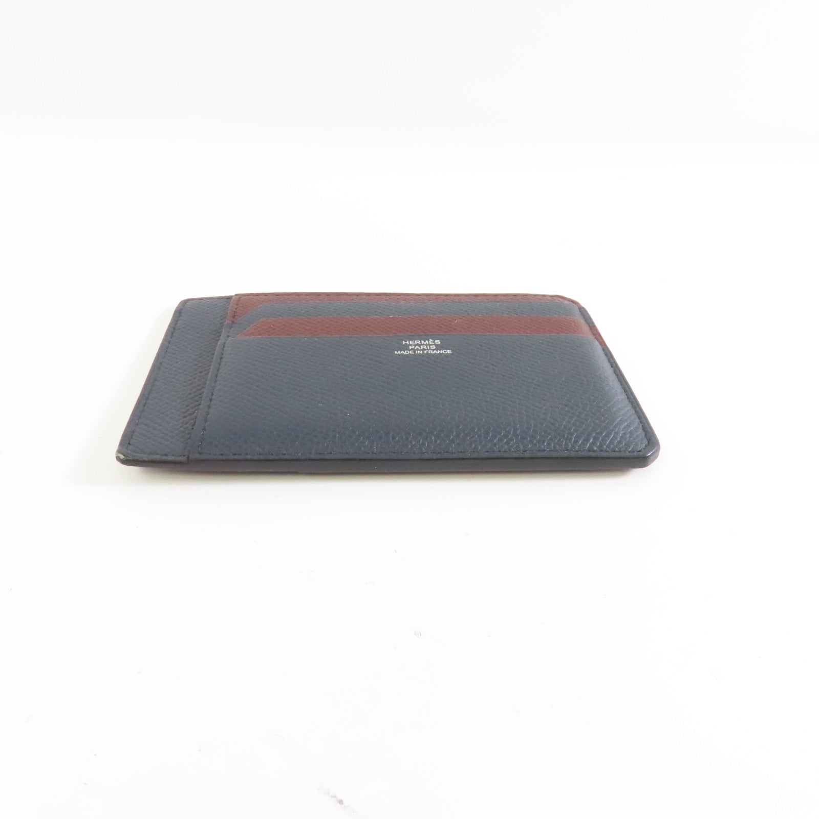 HERMES Epsom皮革Card Case卡片套藍色/紅色