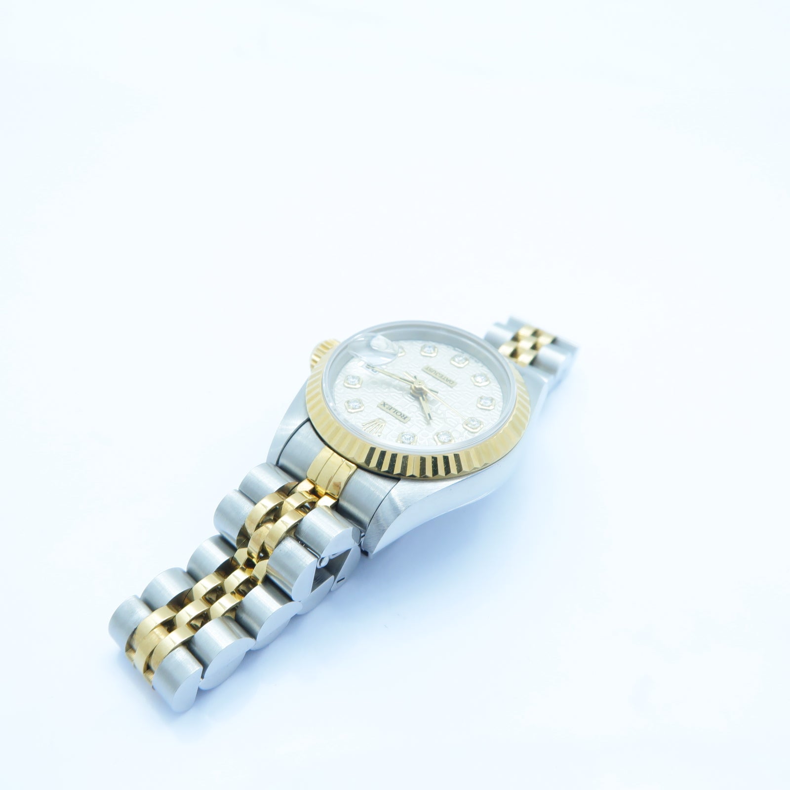 ROLEX Datejust 18K玫瑰金/不鏽鋼手錶自動機芯銀色