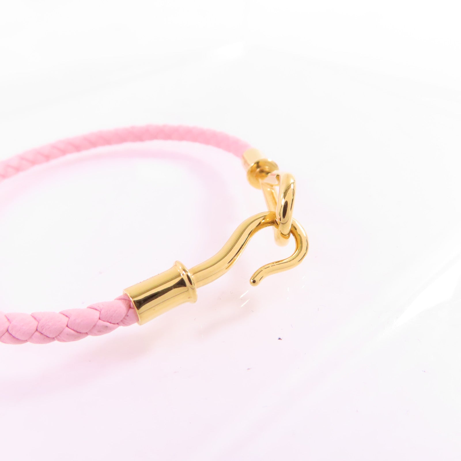 HERMES GHW Jumbo H Bracelet Swift leather Metal
