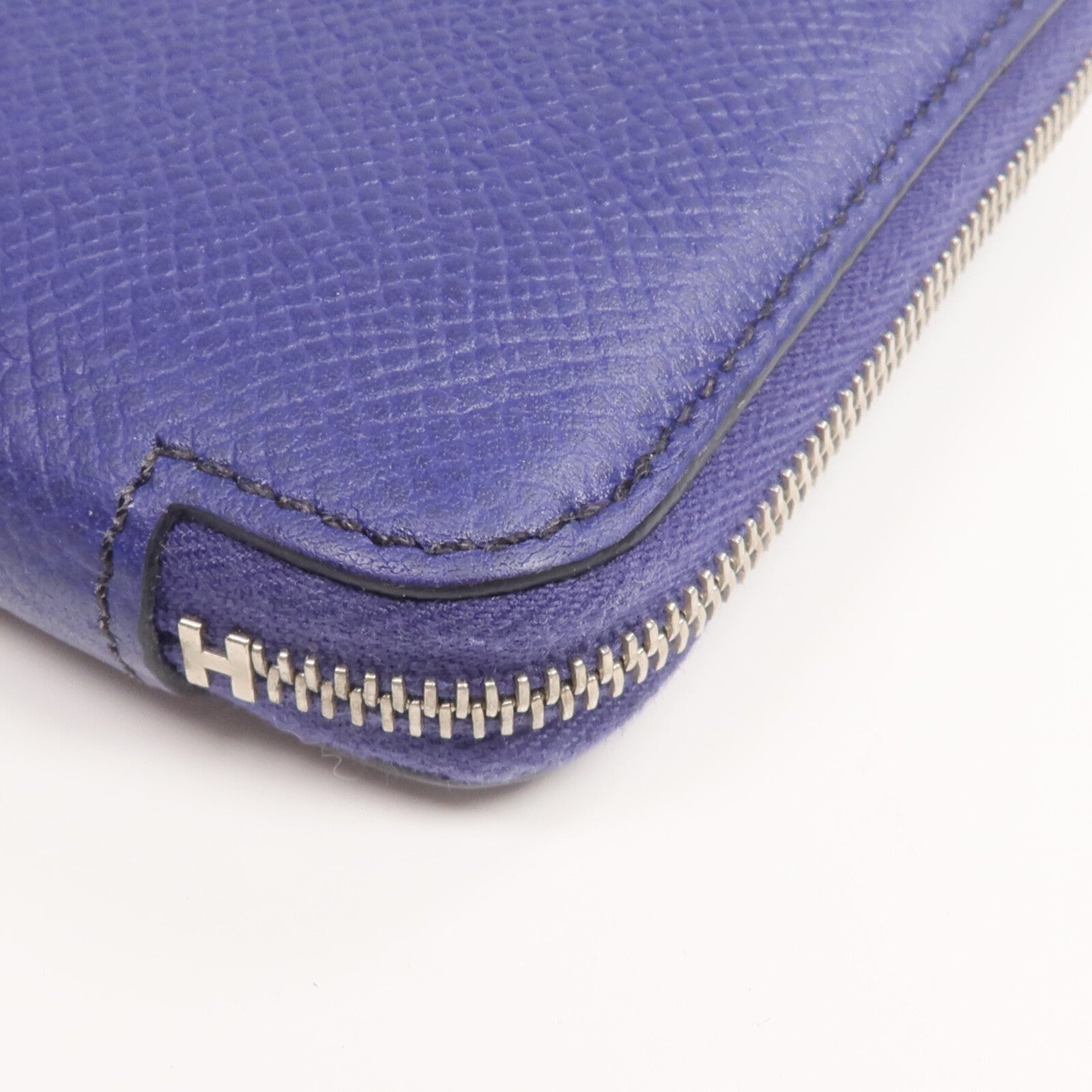 HERMES Epsom皮革Silk In Compact Wallet錢包Ultraviolet