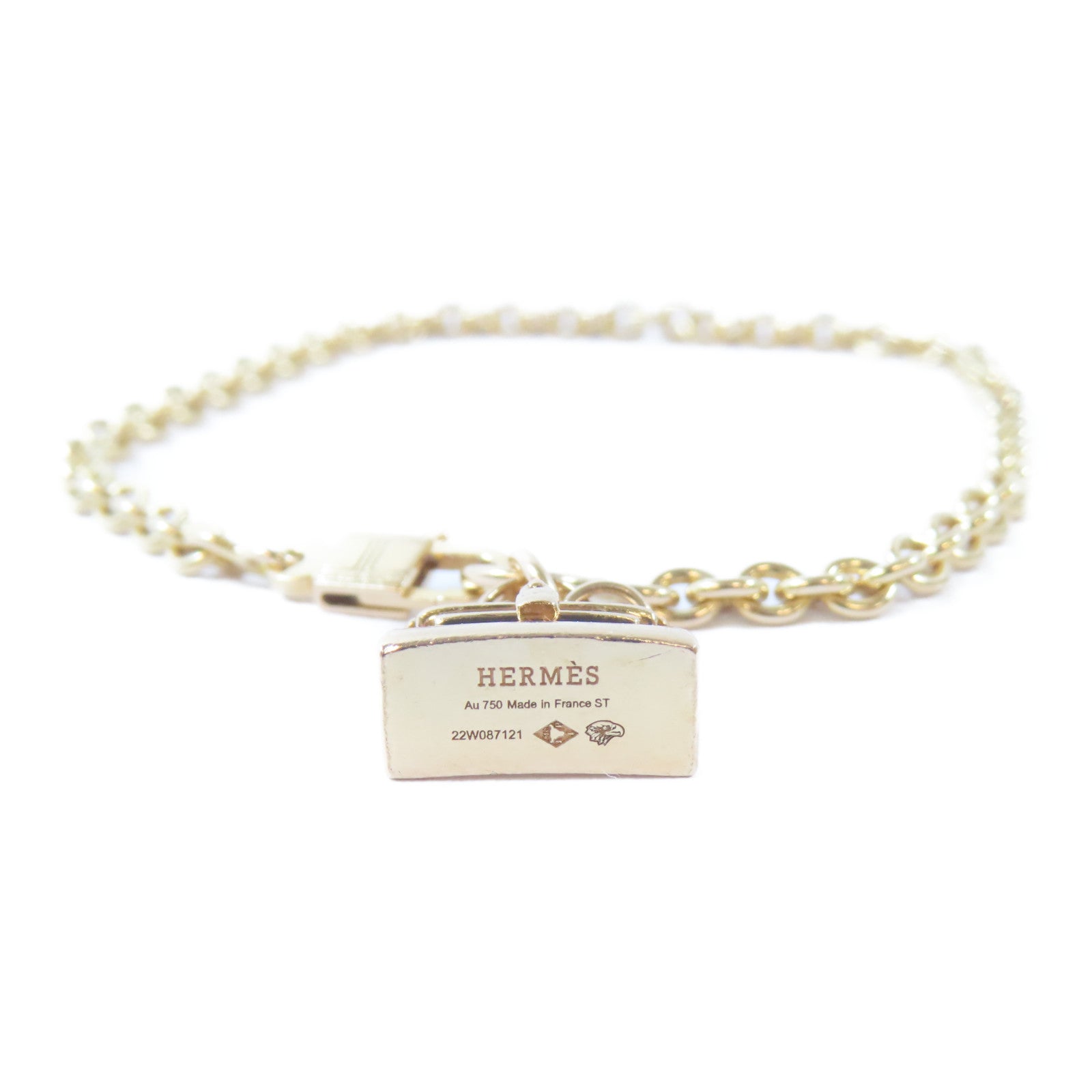 HERMES 【激減優惠】18K玫瑰金Kelly Bag Charm Bracelet手鏈