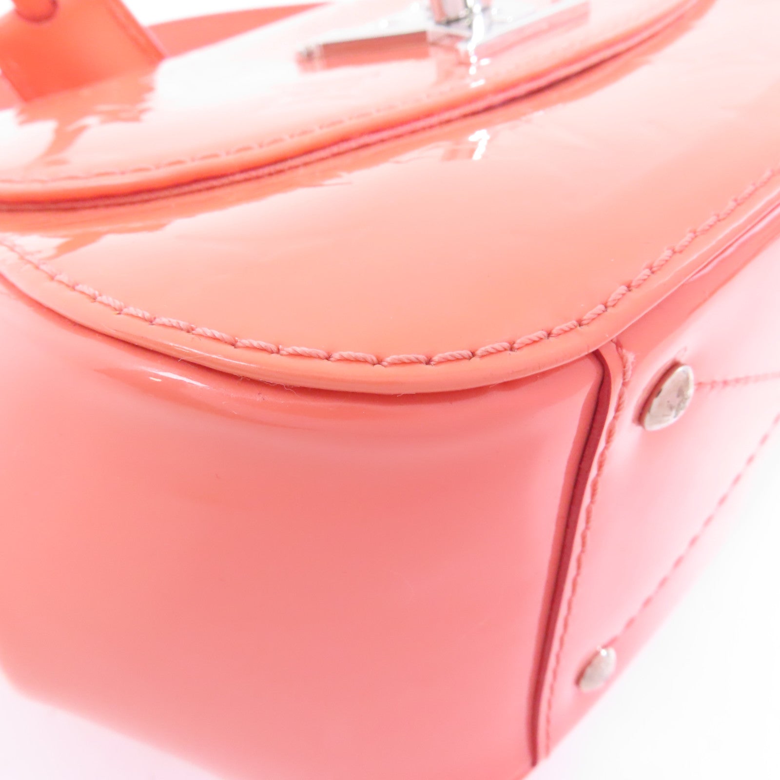 LOUIS VUITTON 【激減優惠】Vernis Pasadena銀扣手挽肩背兩用袋粉紅色